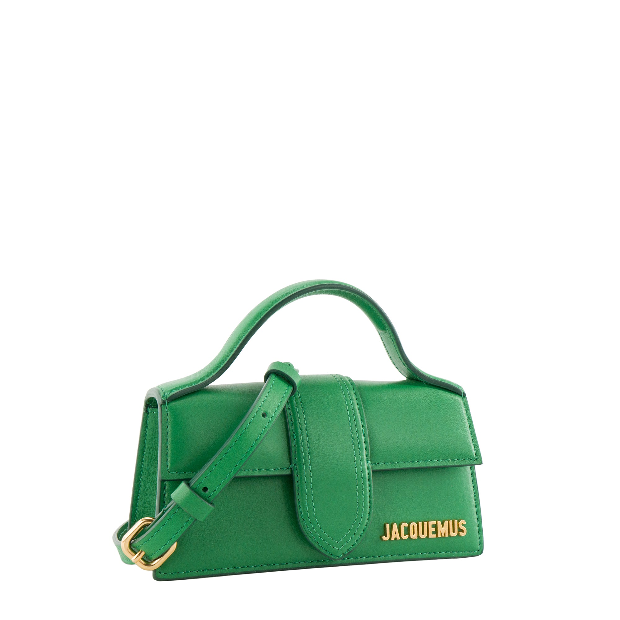 JACQUEMUS - Sac à bandoulière Le Bambino Jacquemus en cuir lisse vert