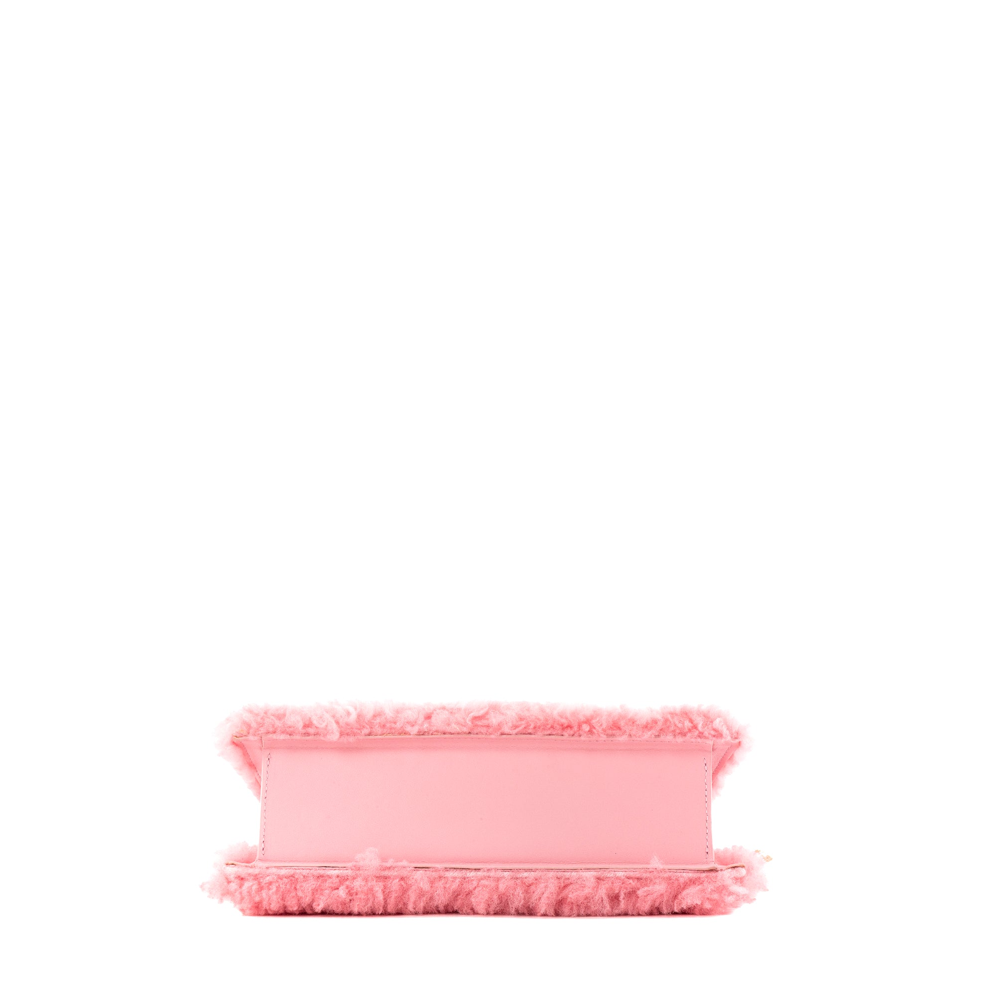 JACQUEMUS - Sac à bandoulière Le Bambino Jacquemus en fourrure et cuir rose