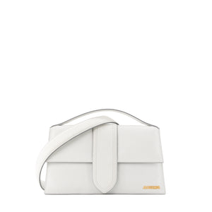 JACQUEMUS - Sac à bandoulière Le Bambinou Jacquemus en cuir grainé gris clair