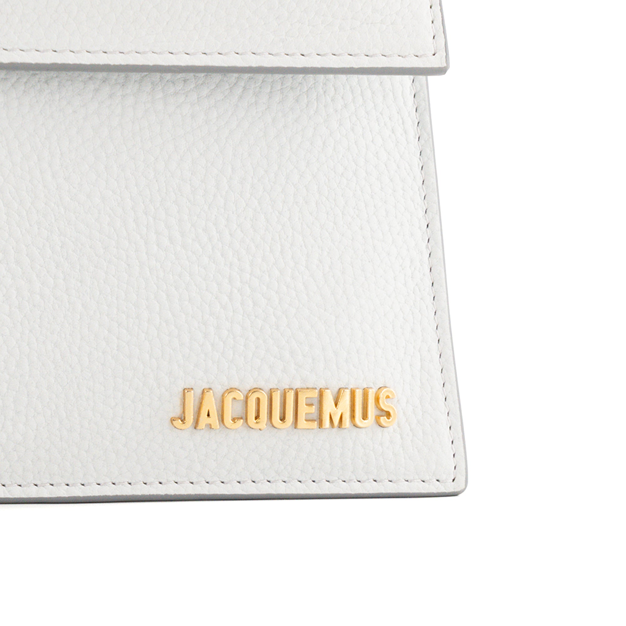 JACQUEMUS - Sac à bandoulière Le Bambinou Jacquemus en cuir grainé gris clair