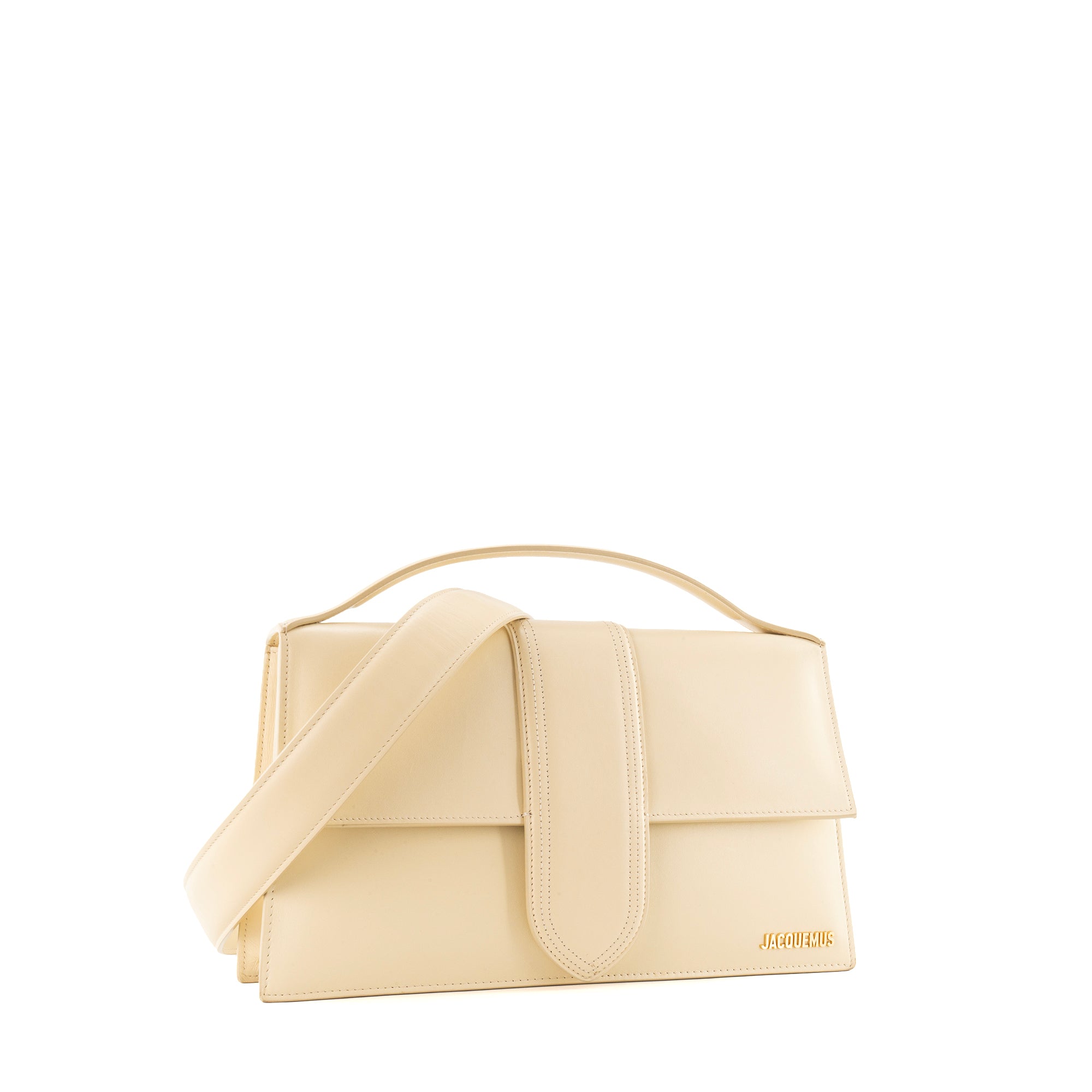 JACQUEMUS - Sac à bandoulière Le Bambinou Jacquemus en cuir lisse jaune