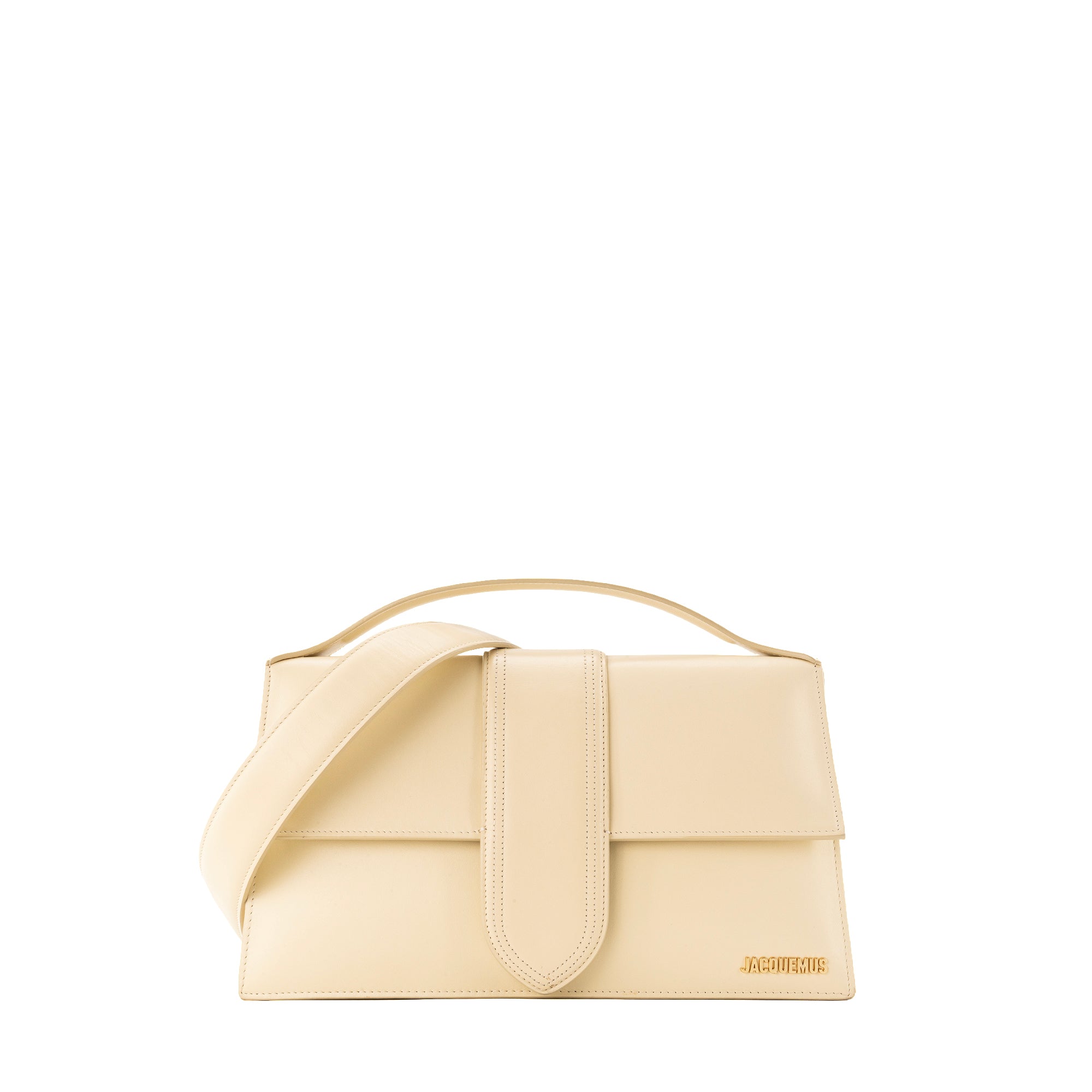 JACQUEMUS - Sac à bandoulière Le Bambinou Jacquemus en cuir lisse jaune