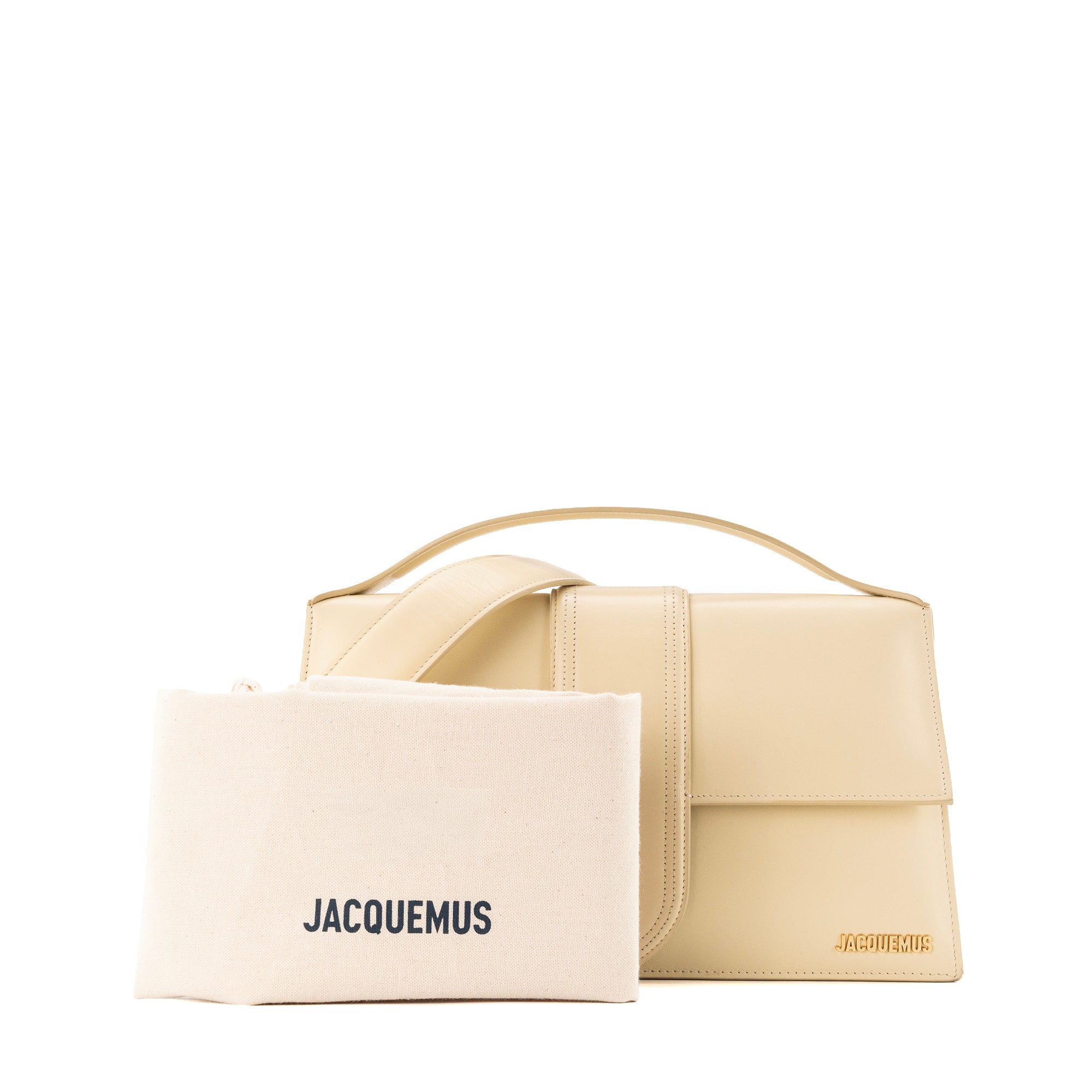 JACQUEMUS - Sac à bandoulière Le Bambinou Jacquemus en cuir lisse jaune