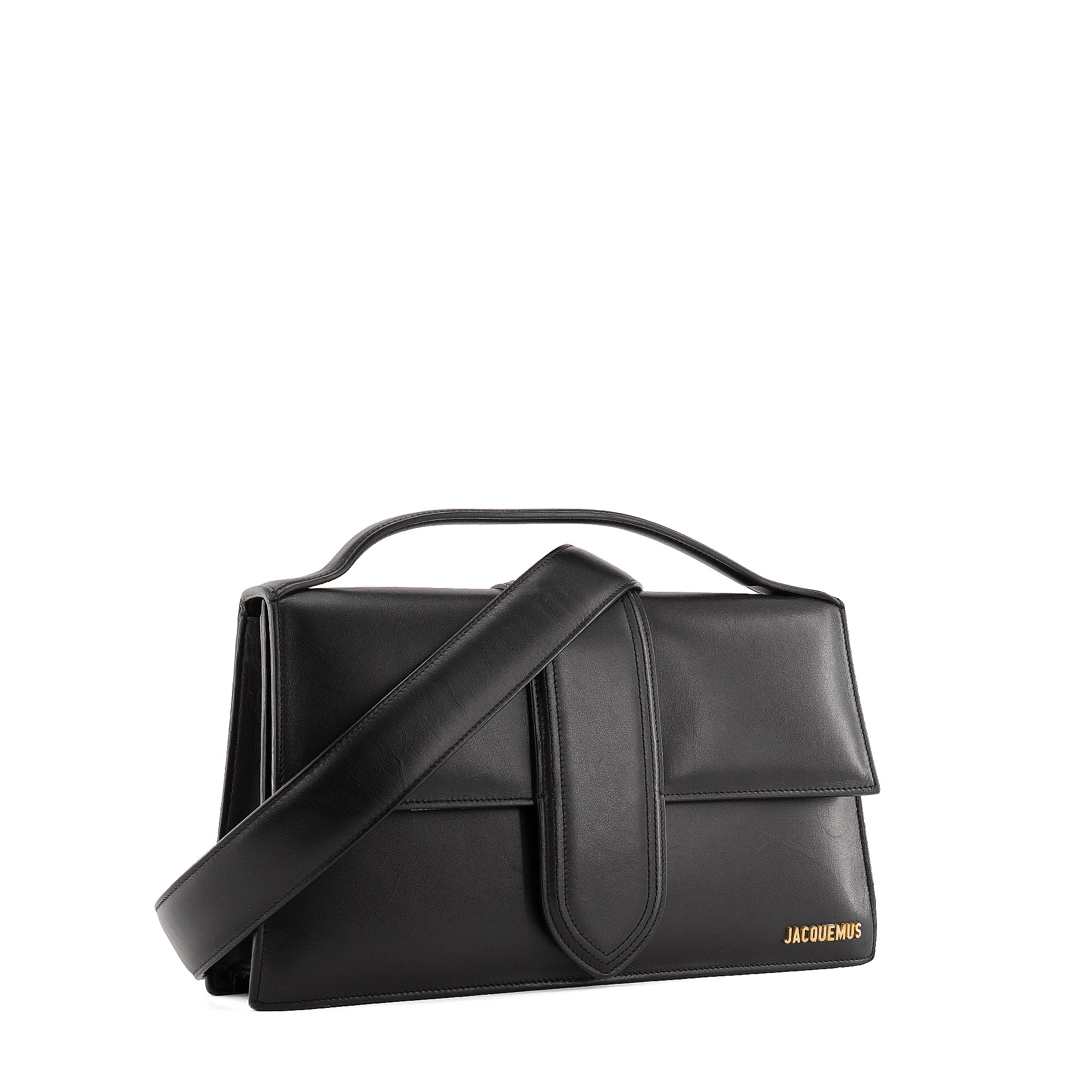 JACQUEMUS - Sac à bandoulière Le Bambinou Jacquemus en cuir noir
