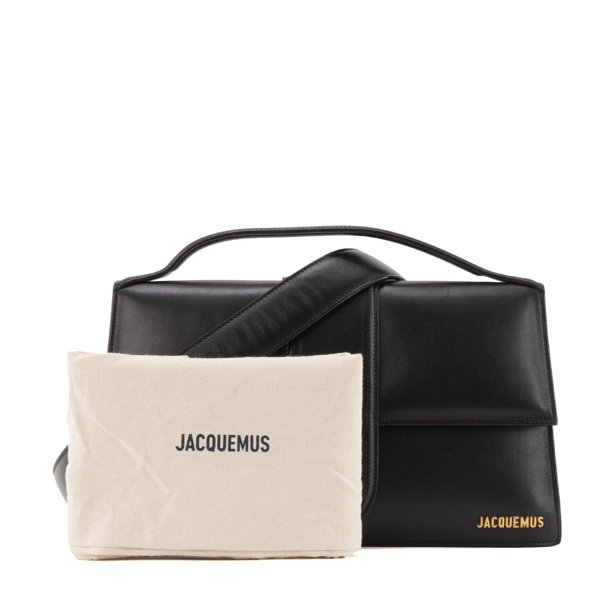 JACQUEMUS - Sac à bandoulière Le Bambinou Jacquemus en cuir noir