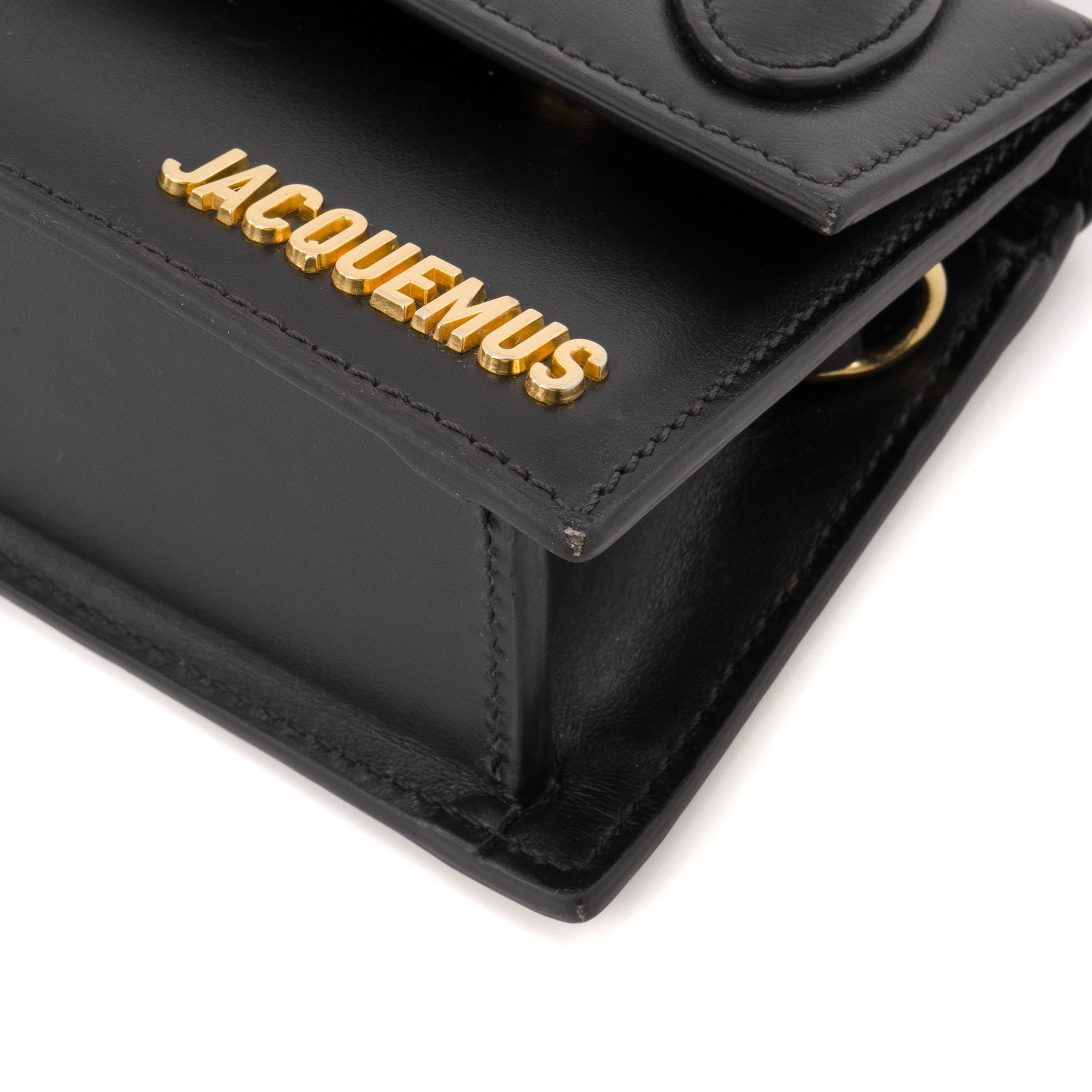 JACQUEMUS - Sac à bandoulière Le Chiquito Long Jacquemus en cuir noir