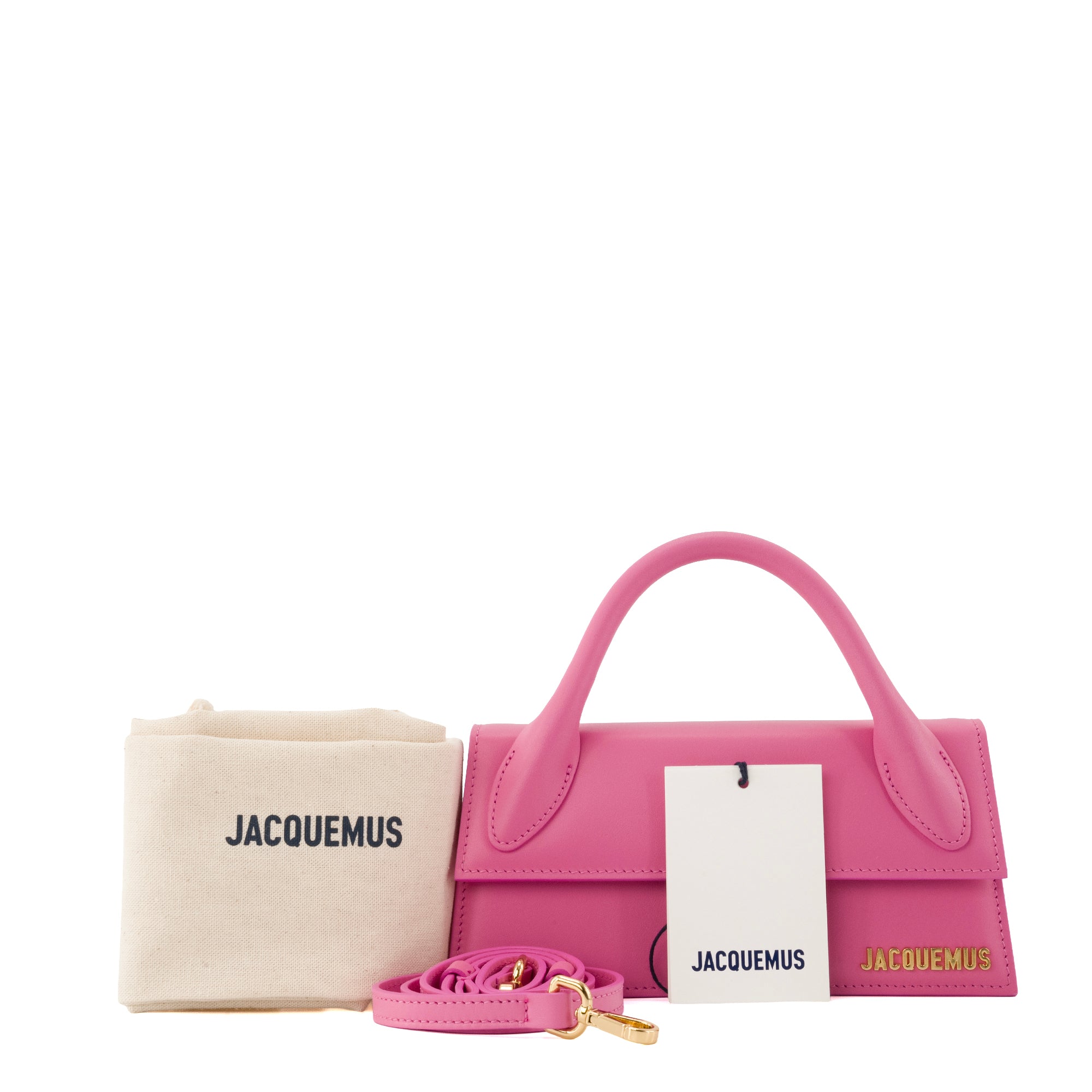 JACQUEMUS - Sac à bandoulière Le Chiquito Long Jacquemus en cuir rose
