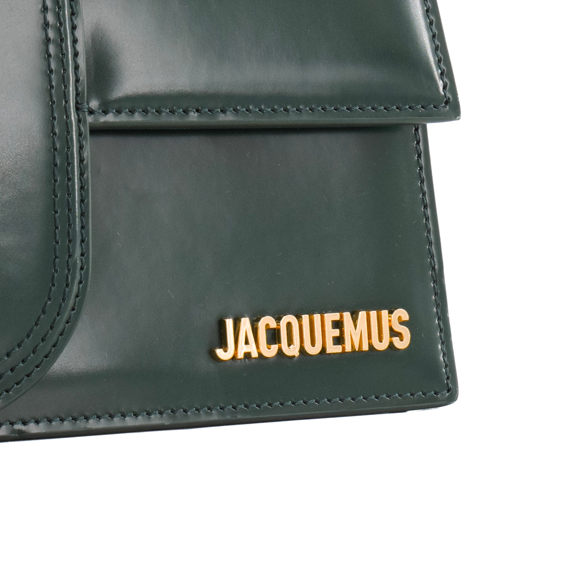 JACQUEMUS - Sac à bandoulière Le Grand Bambino Jacquemus en cuir glacé vert