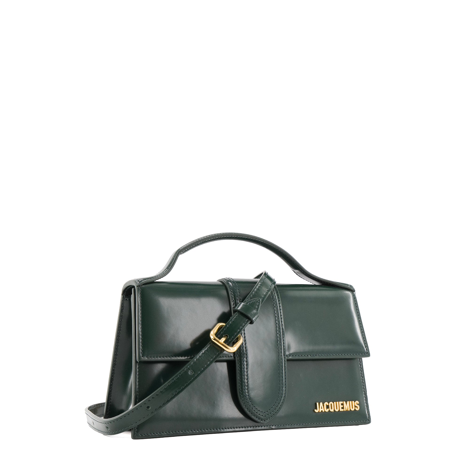 JACQUEMUS - Sac à bandoulière Le Grand Bambino Jacquemus en cuir glacé vert