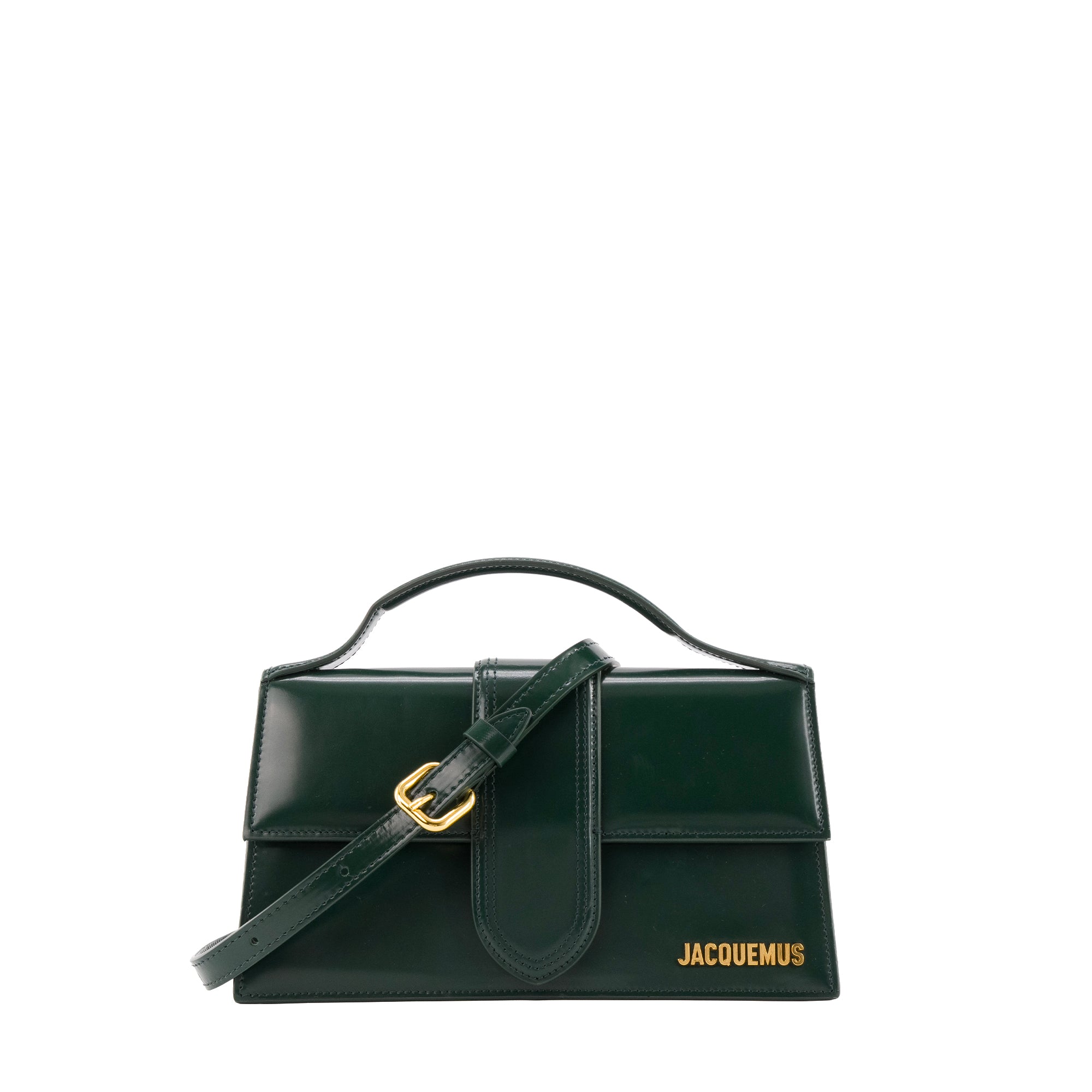JACQUEMUS - Sac à bandoulière Le Grand Bambino Jacquemus en cuir glacé vert