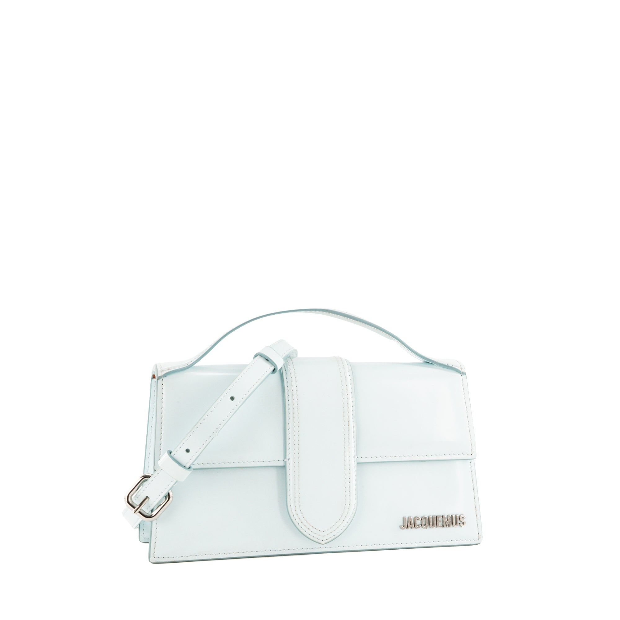 JACQUEMUS - Sac à bandoulière Le Grand Bambino Jacquemus en cuir lisse bleu