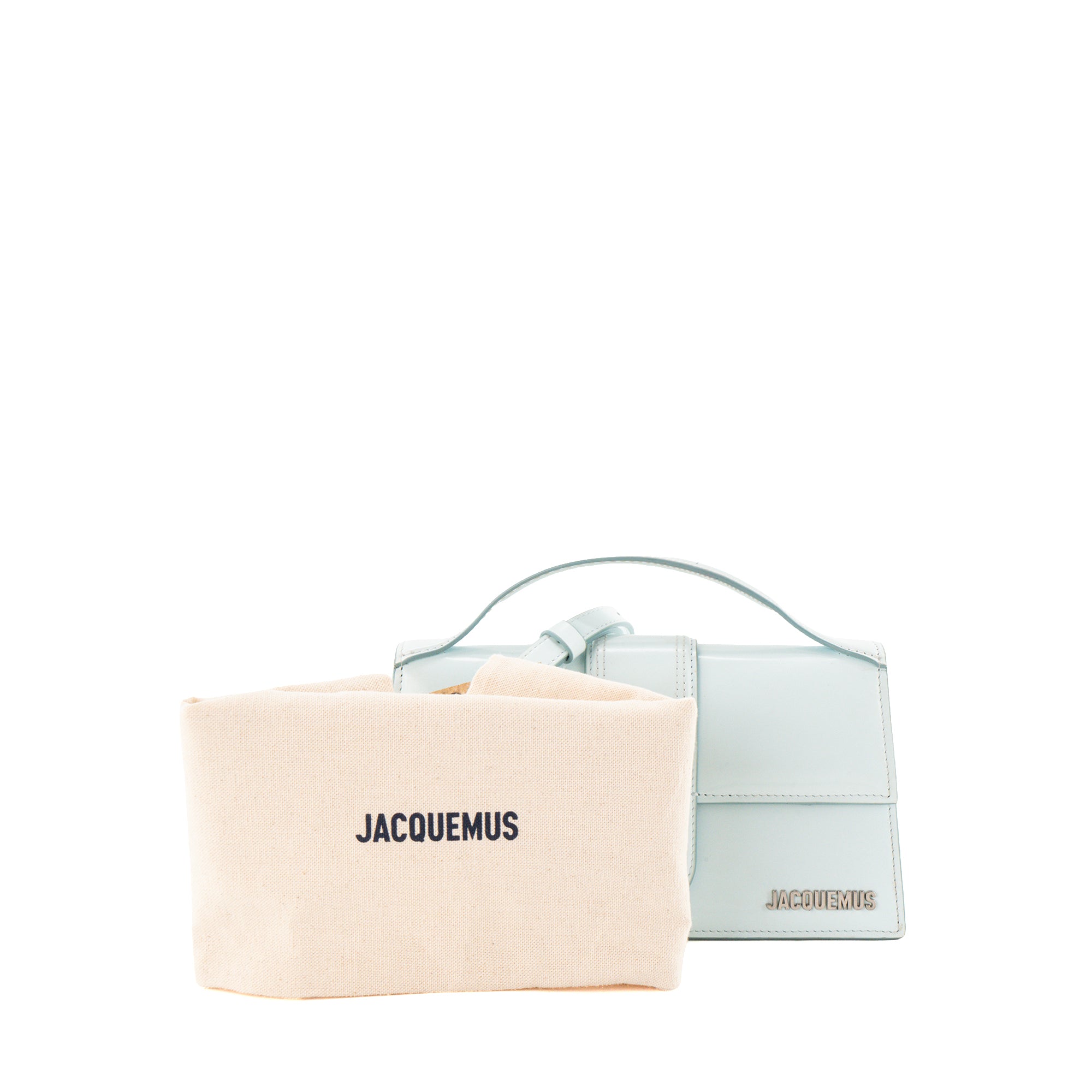 JACQUEMUS - Sac à bandoulière Le Grand Bambino Jacquemus en cuir lisse bleu