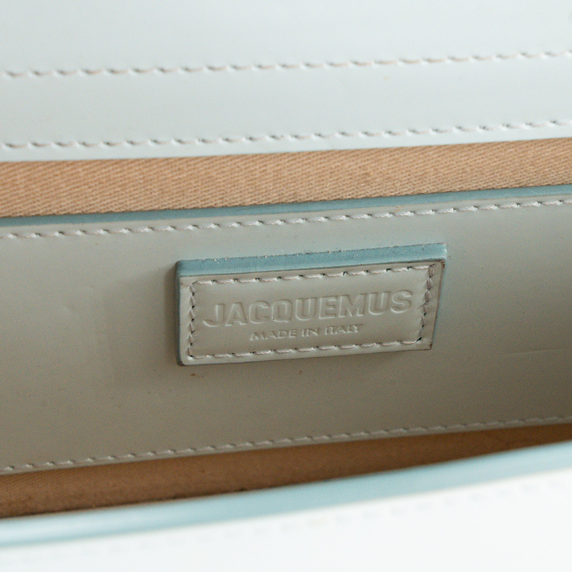 JACQUEMUS - Sac à bandoulière Le Grand Bambino Jacquemus en cuir lisse bleu