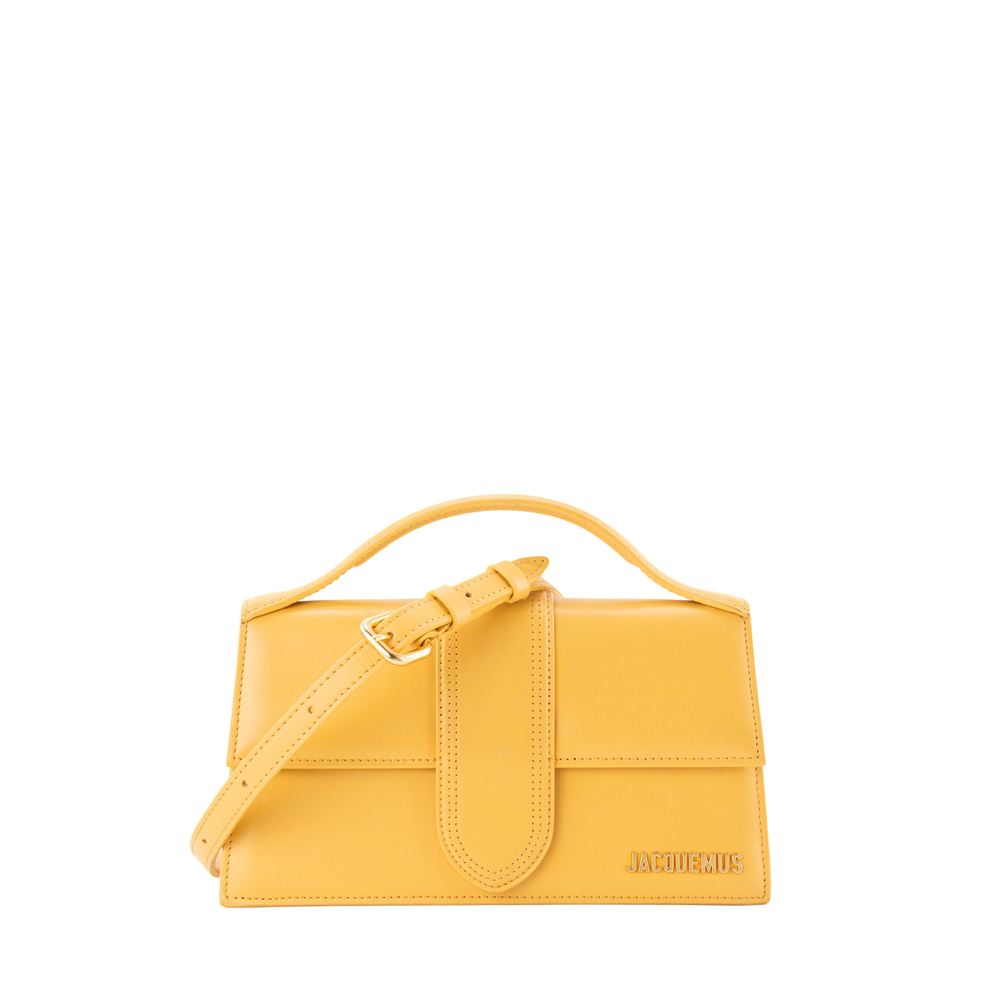 JACQUEMUS - Sac à bandoulière Le Grand Bambino Jacquemus en cuir lisse jaune