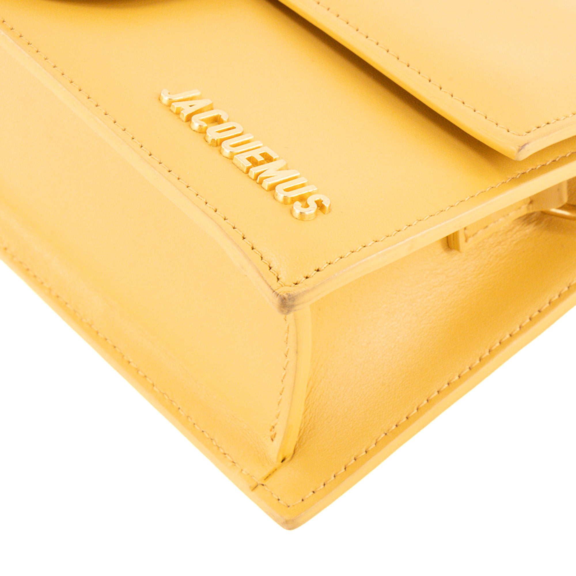 JACQUEMUS - Sac à bandoulière Le Grand Bambino Jacquemus en cuir lisse jaune