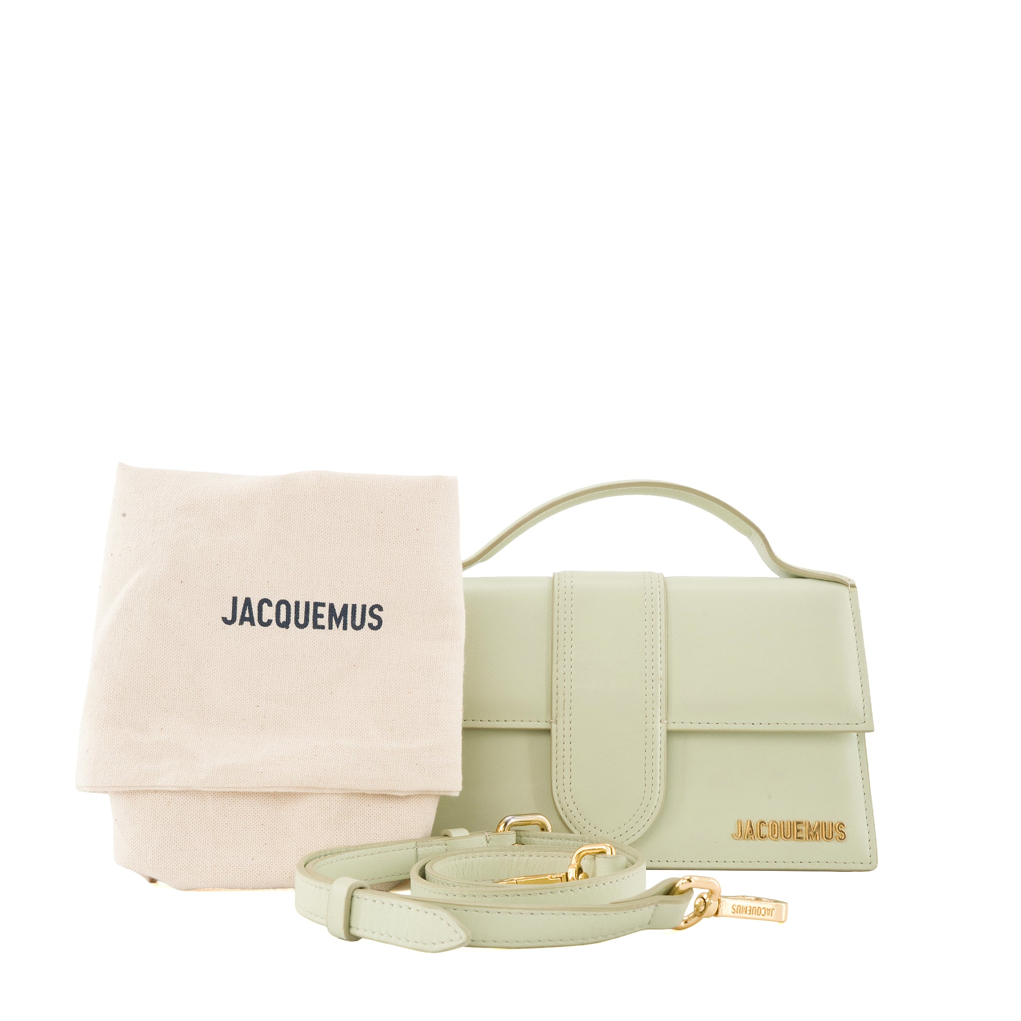 JACQUEMUS - Sac à bandoulière Le Grand Bambino Jacquemus en cuir vert