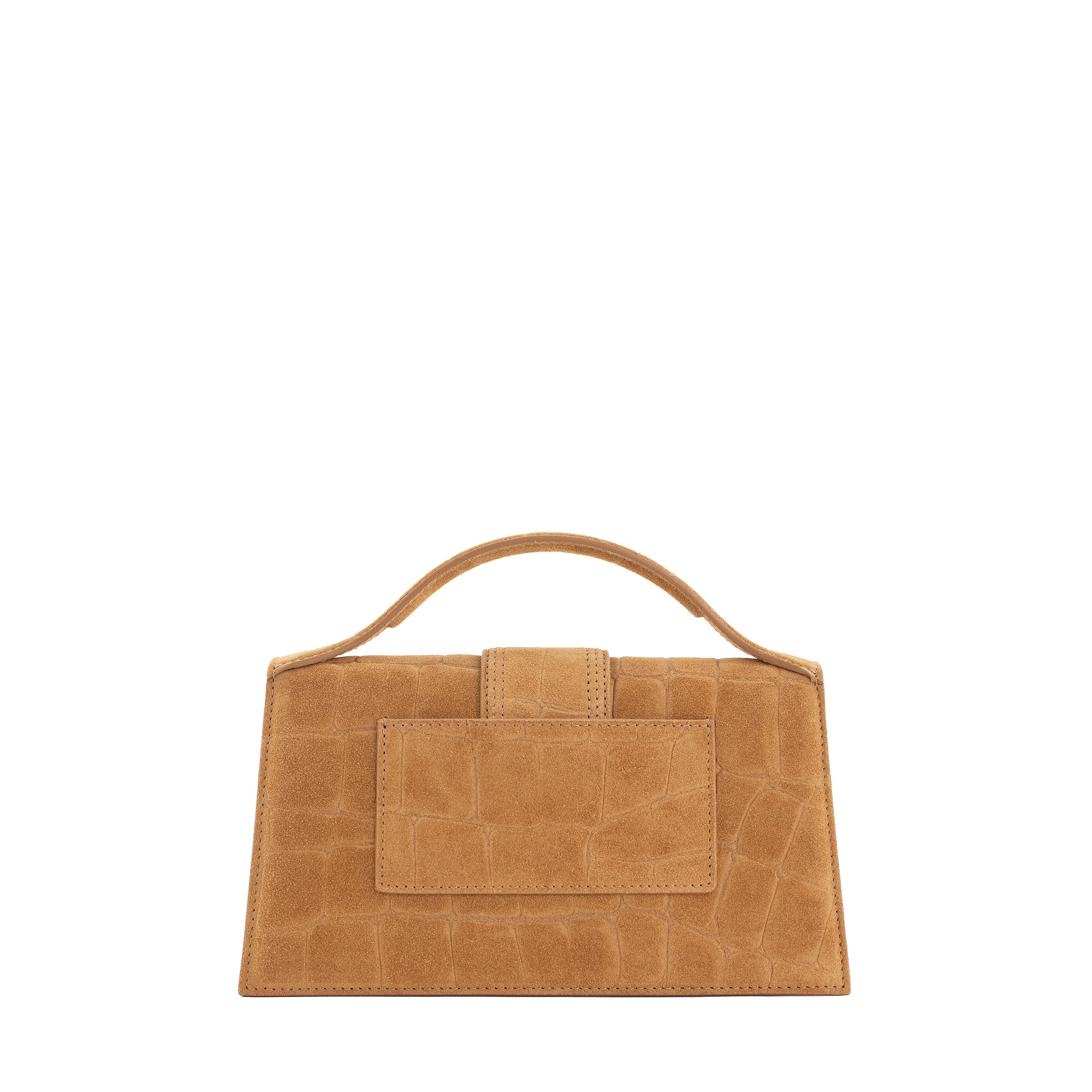 JACQUEMUS - Sac à bandoulière Le Grand Bambino Jacquemus en daim embossé croco marron