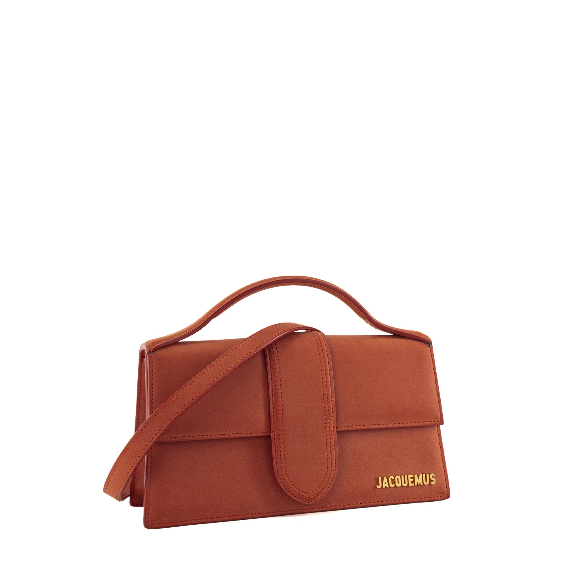 JACQUEMUS - Sac à bandoulière Le Grand Bambino Jacquemus en nubuck bordeaux