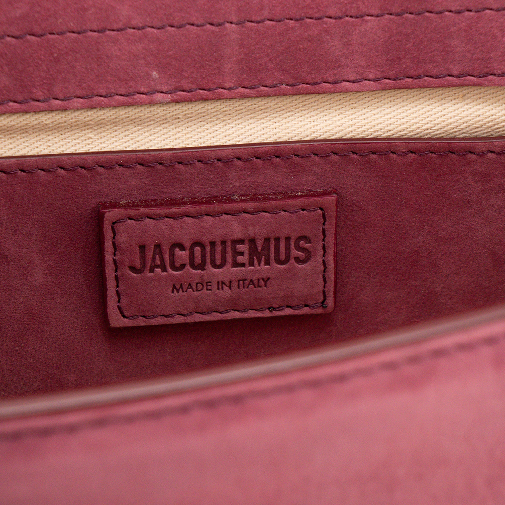 JACQUEMUS - Sac à bandoulière Le Grand Bambino Jacquemus en nubuck bordeaux