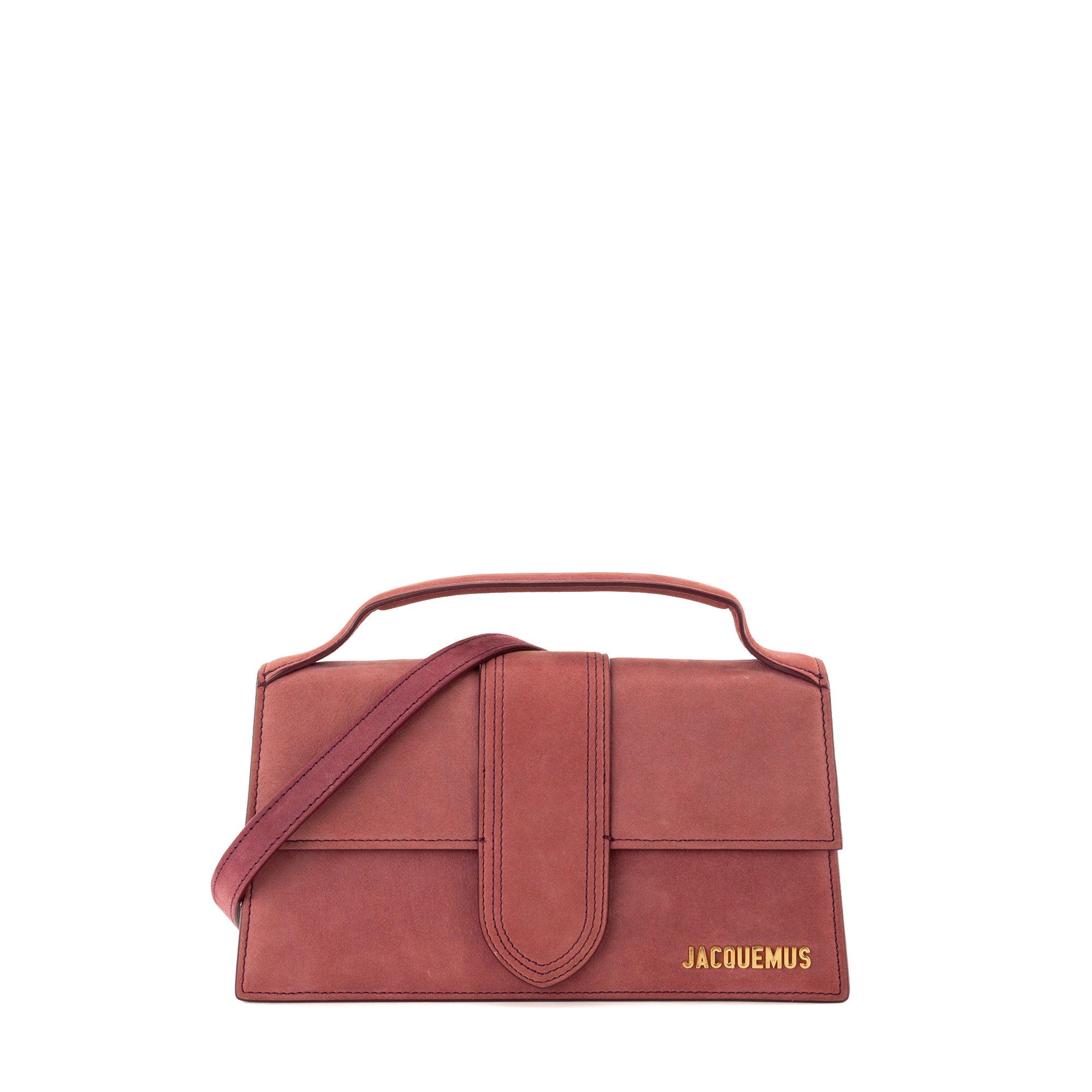 JACQUEMUS - Sac à bandoulière Le Grand Bambino Jacquemus en nubuck bordeaux