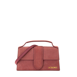 JACQUEMUS - Sac à bandoulière Le Grand Bambino Jacquemus en nubuck bordeaux