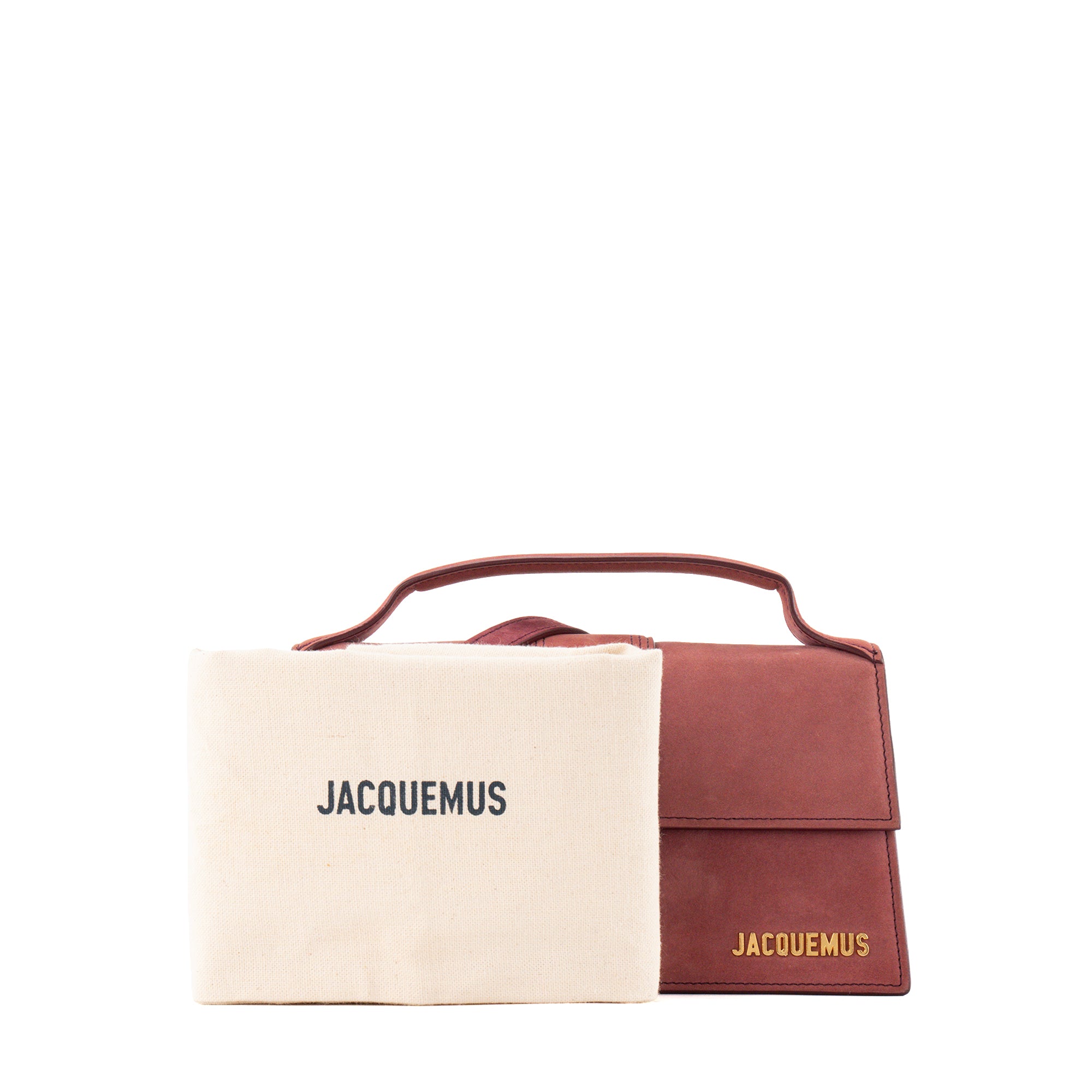 JACQUEMUS - Sac à bandoulière Le Grand Bambino Jacquemus en nubuck bordeaux