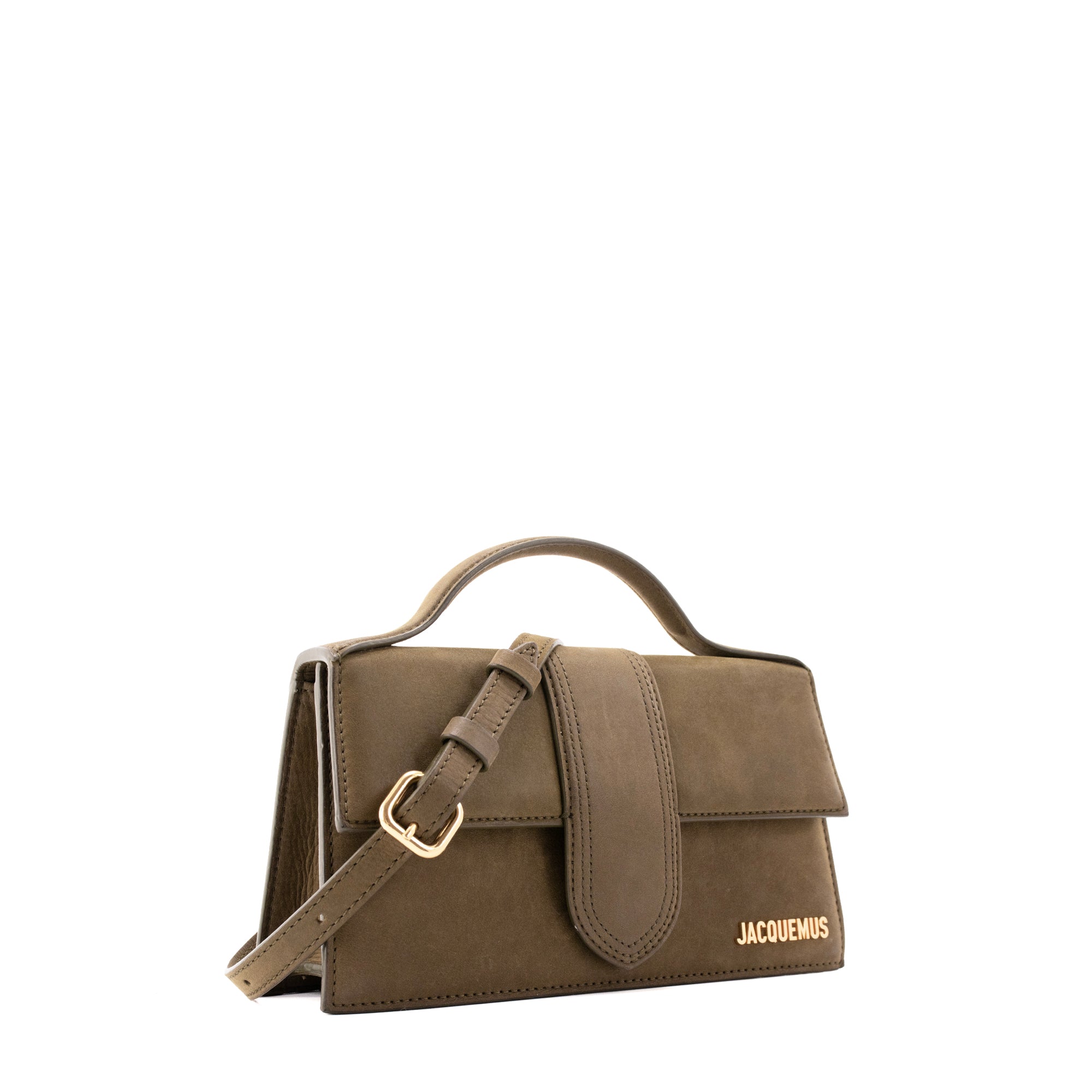 JACQUEMUS - Sac à bandoulière Le Grand Bambino Jacquemus en nubuck vert kaki