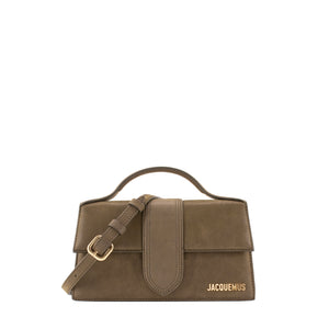 JACQUEMUS - Jacquemus Le Grand Bambino shoulder bag in khaki green nubuck