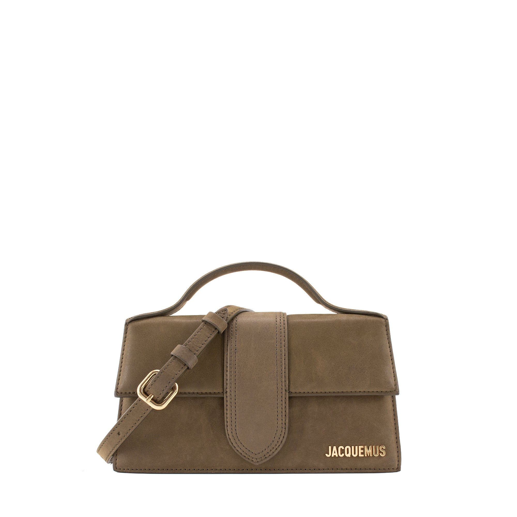 JACQUEMUS - Sac à bandoulière Le Grand Bambino Jacquemus en nubuck vert kaki