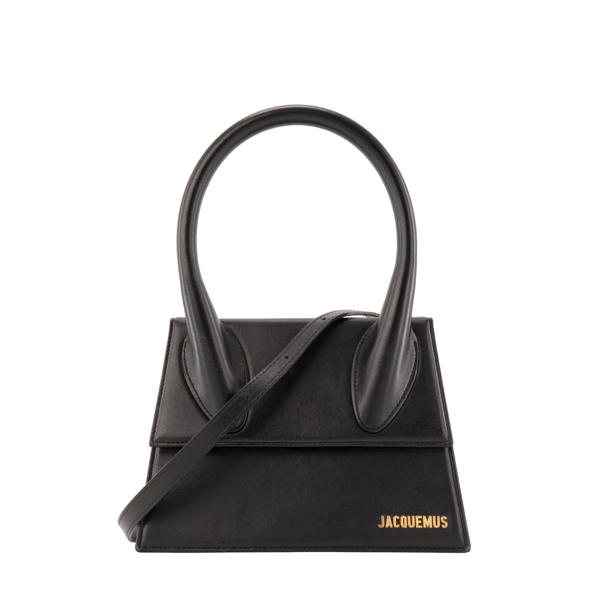 JACQUEMUS - Sac à bandoulière Le Grand Chiquito Jacquemus en cuir lisse noir