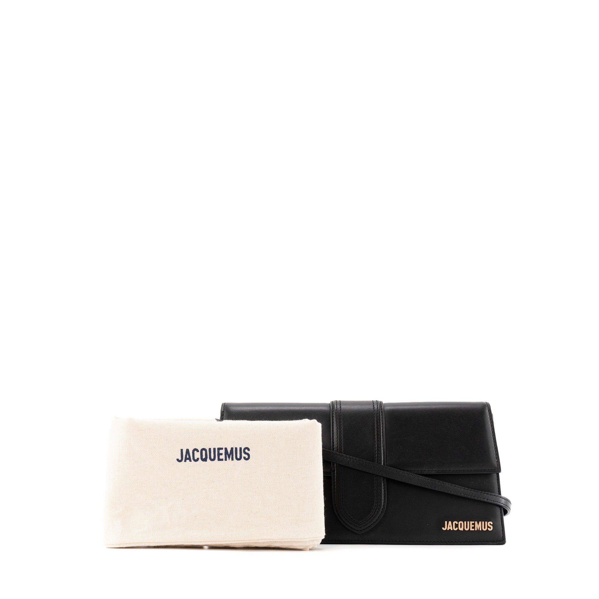 JACQUEMUS - Sac à épaule Bambino Long Jacquemus en cuir noir