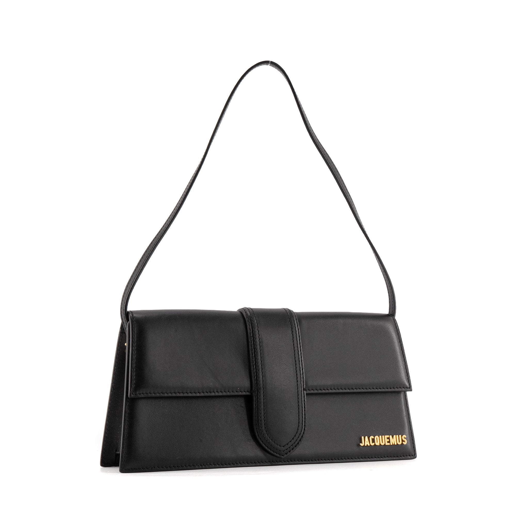 JACQUEMUS - Sac à épaule Bambino Long Jacquemus en cuir noir