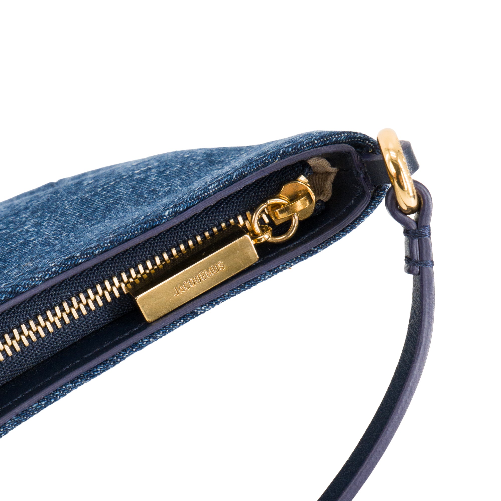 JACQUEMUS - Sac à épaule Le Bisou Jacquemus en denim bleu marine
