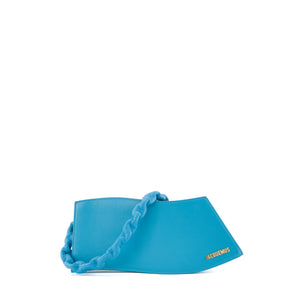 JACQUEMUS - Sac à épaule La Vague Jacquemus en cuir bleu