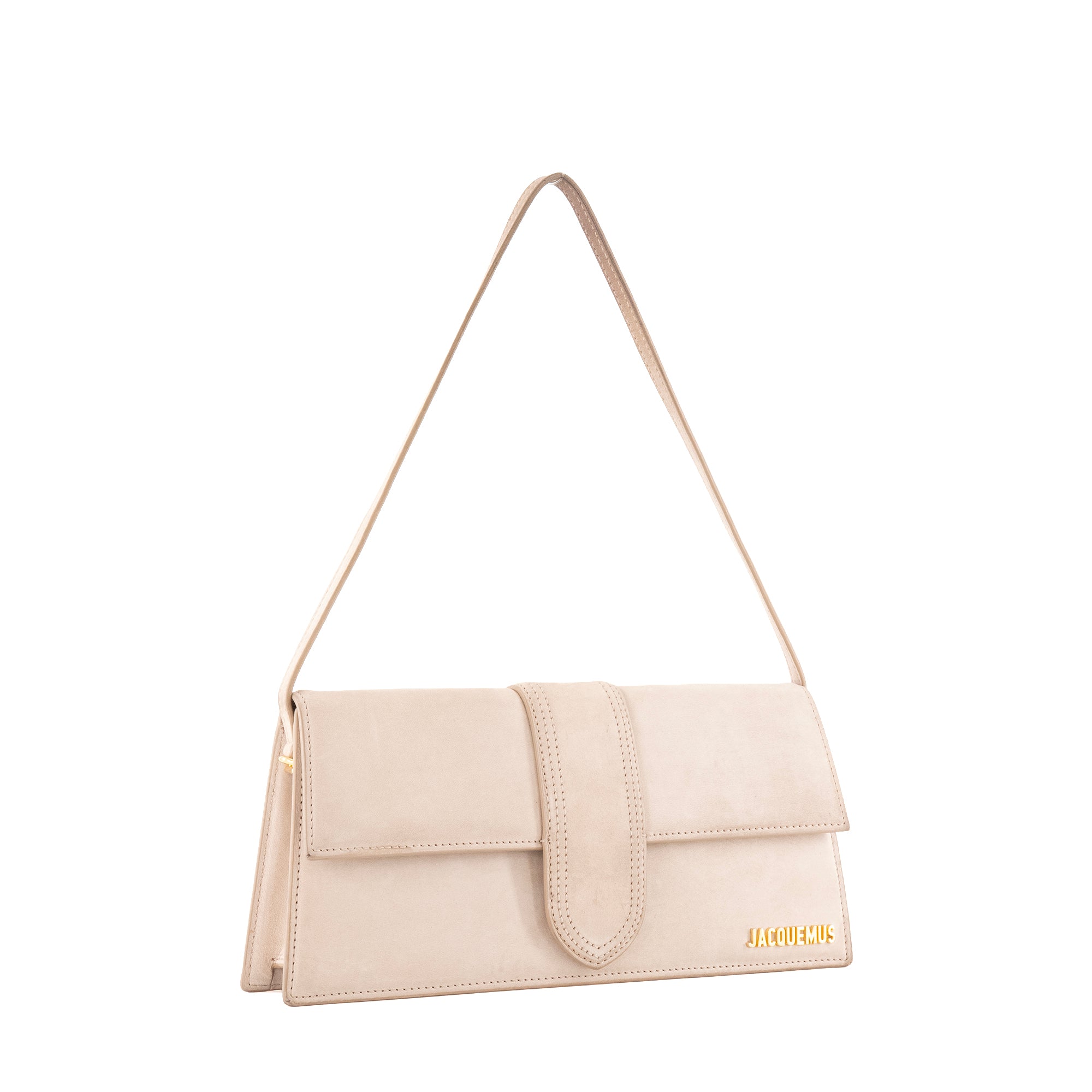 JACQUEMUS - Sac à épaule Le Bambino long Jacquemus en cuir beige