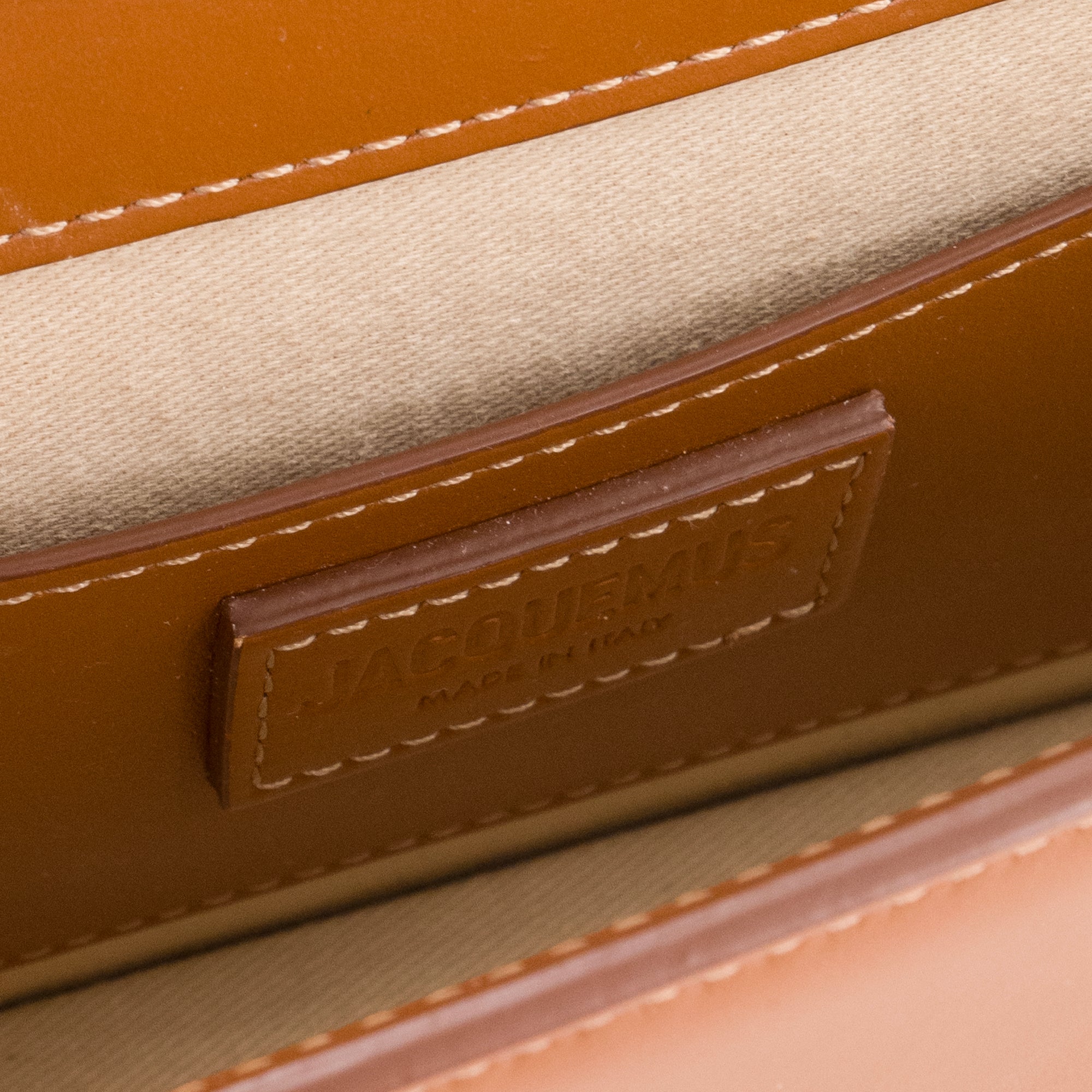 JACQUEMUS - Sac à épaule Le Bambino Long Jacquemus en cuir marron