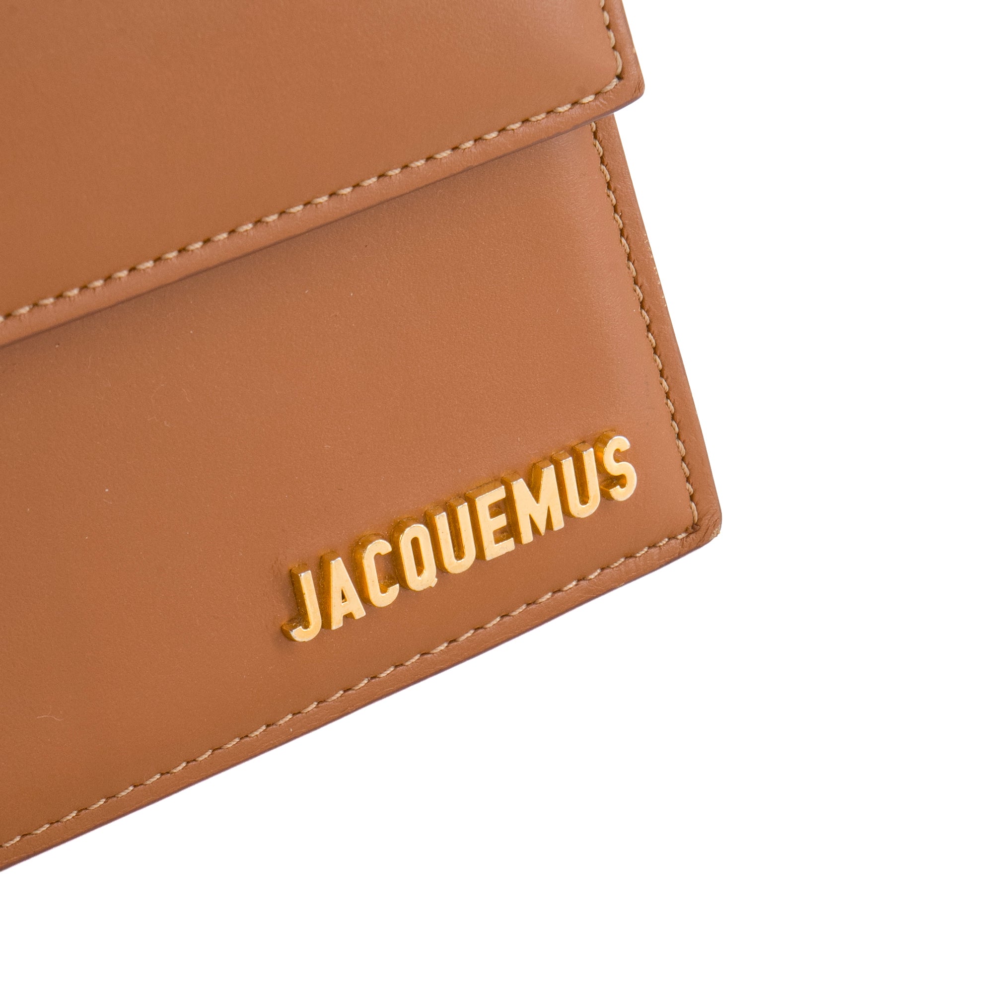 JACQUEMUS - Sac à épaule Le Bambino Long Jacquemus en cuir marron