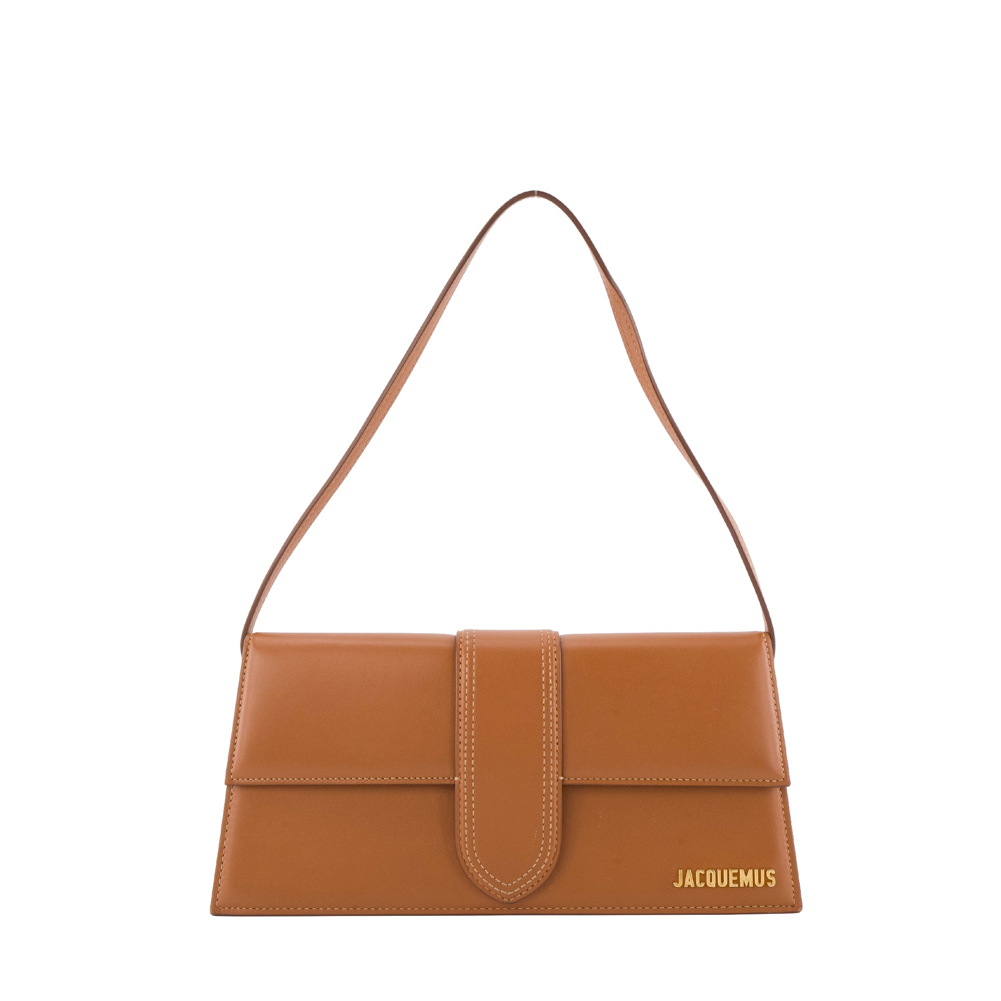 JACQUEMUS - Sac à épaule Le Bambino Long Jacquemus en cuir marron