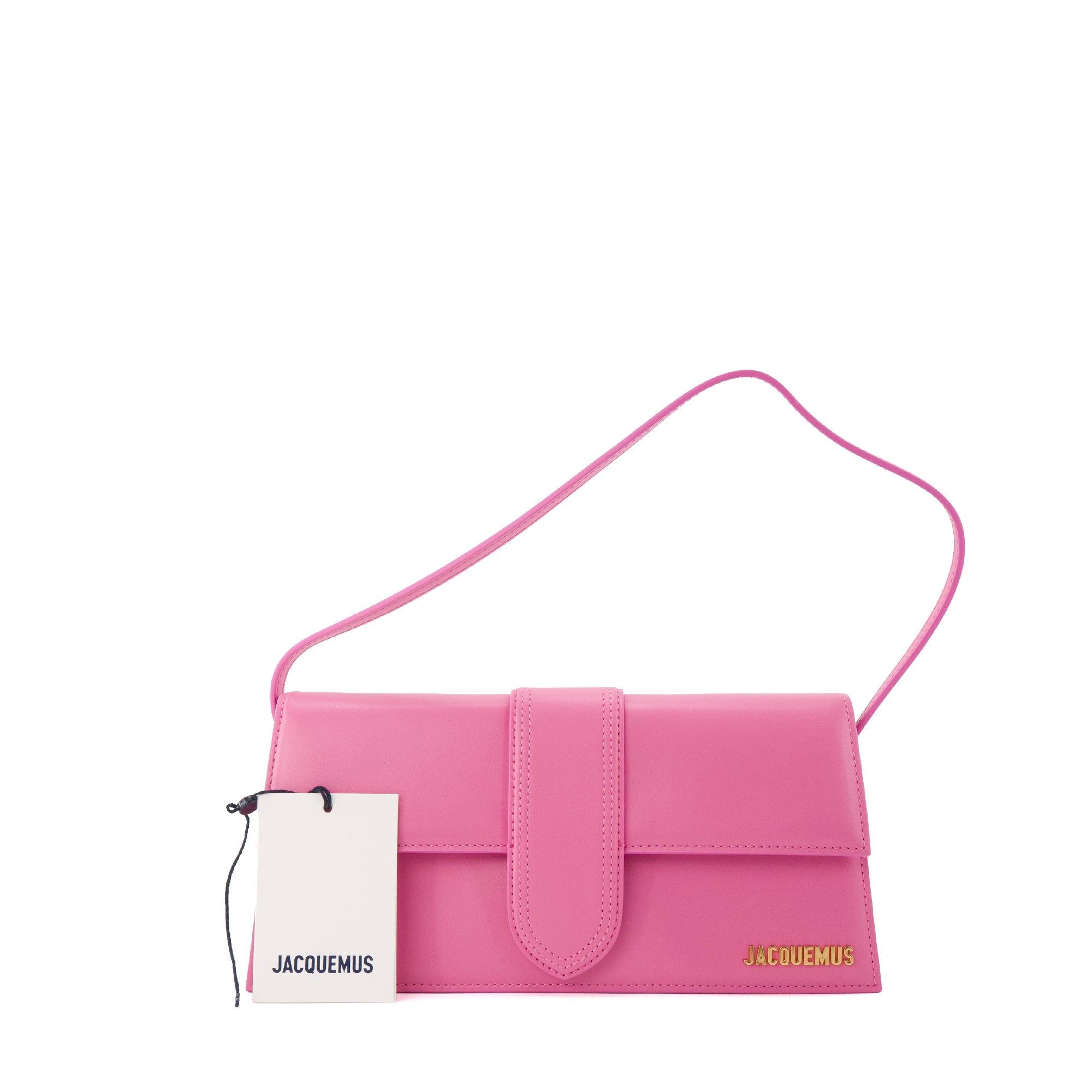 JACQUEMUS - Sac à épaule Le Bambino long Jacquemus en cuir rose