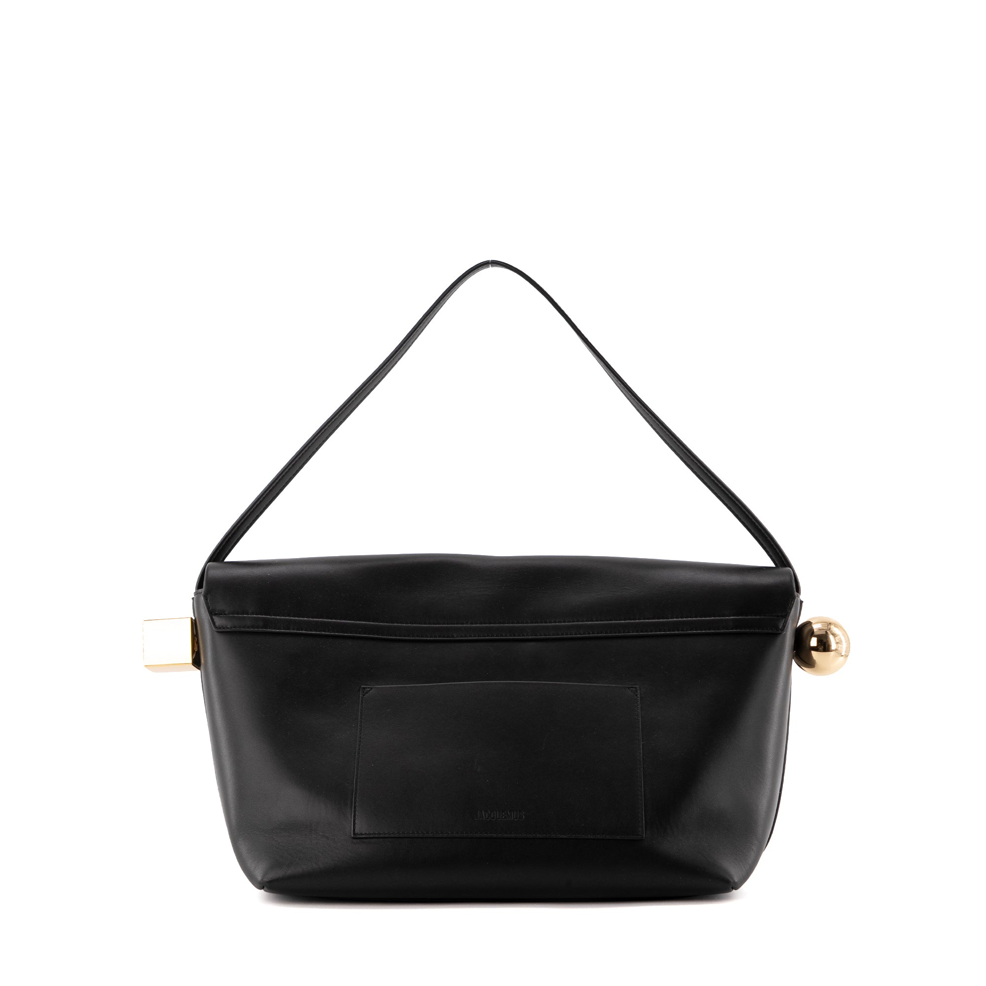 JACQUEMUS - Sac à épaule Le grand Rond Carré Jacquemus en cuir noir