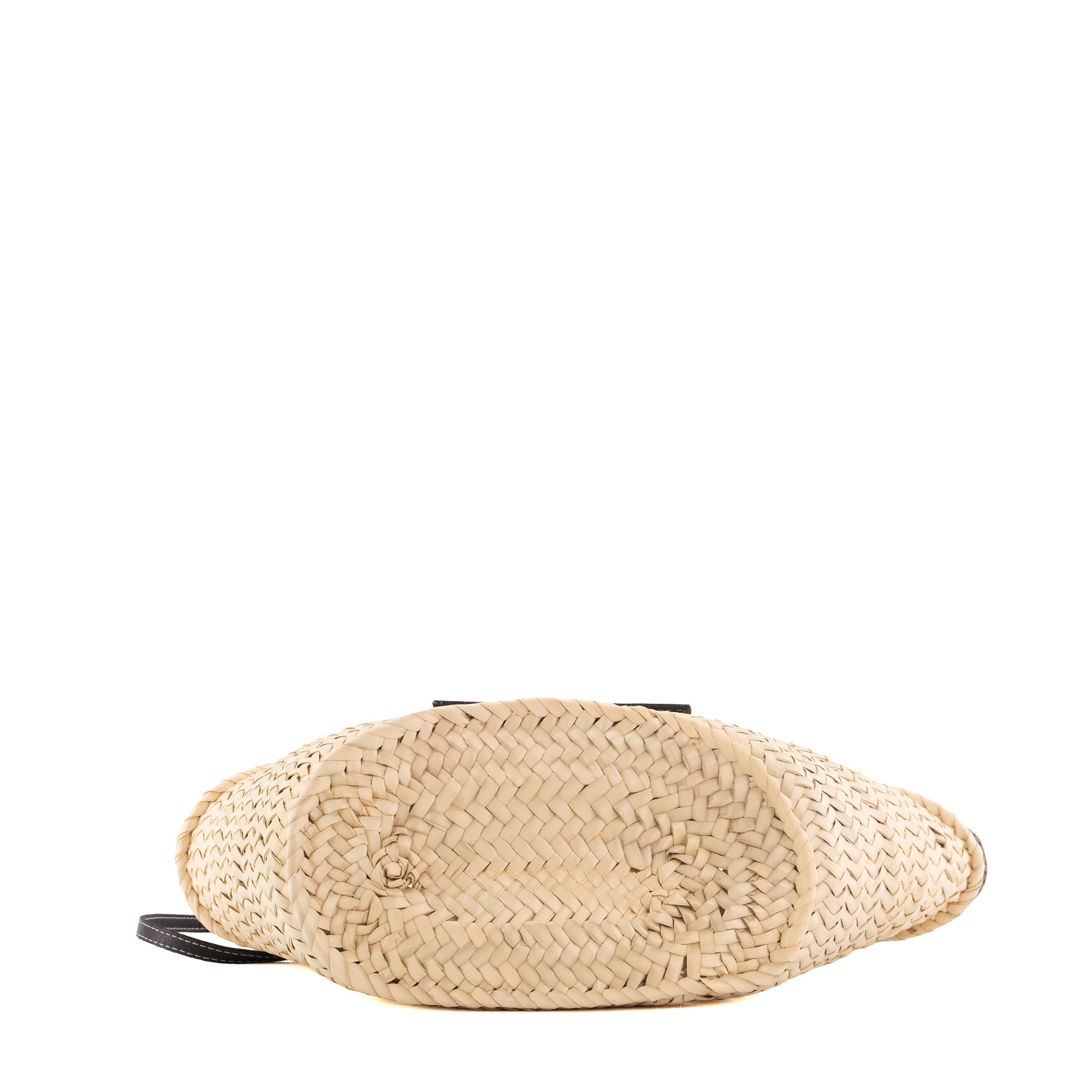 JACQUEMUS - Sac cabas Le Petit Panier Soli Jacquemus en paille et cuir noir