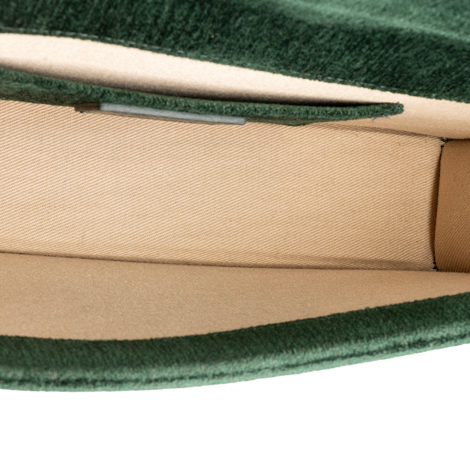 JACQUEMUS - Sac Le bambino long Jacquemus en velours et cuir vert foncé