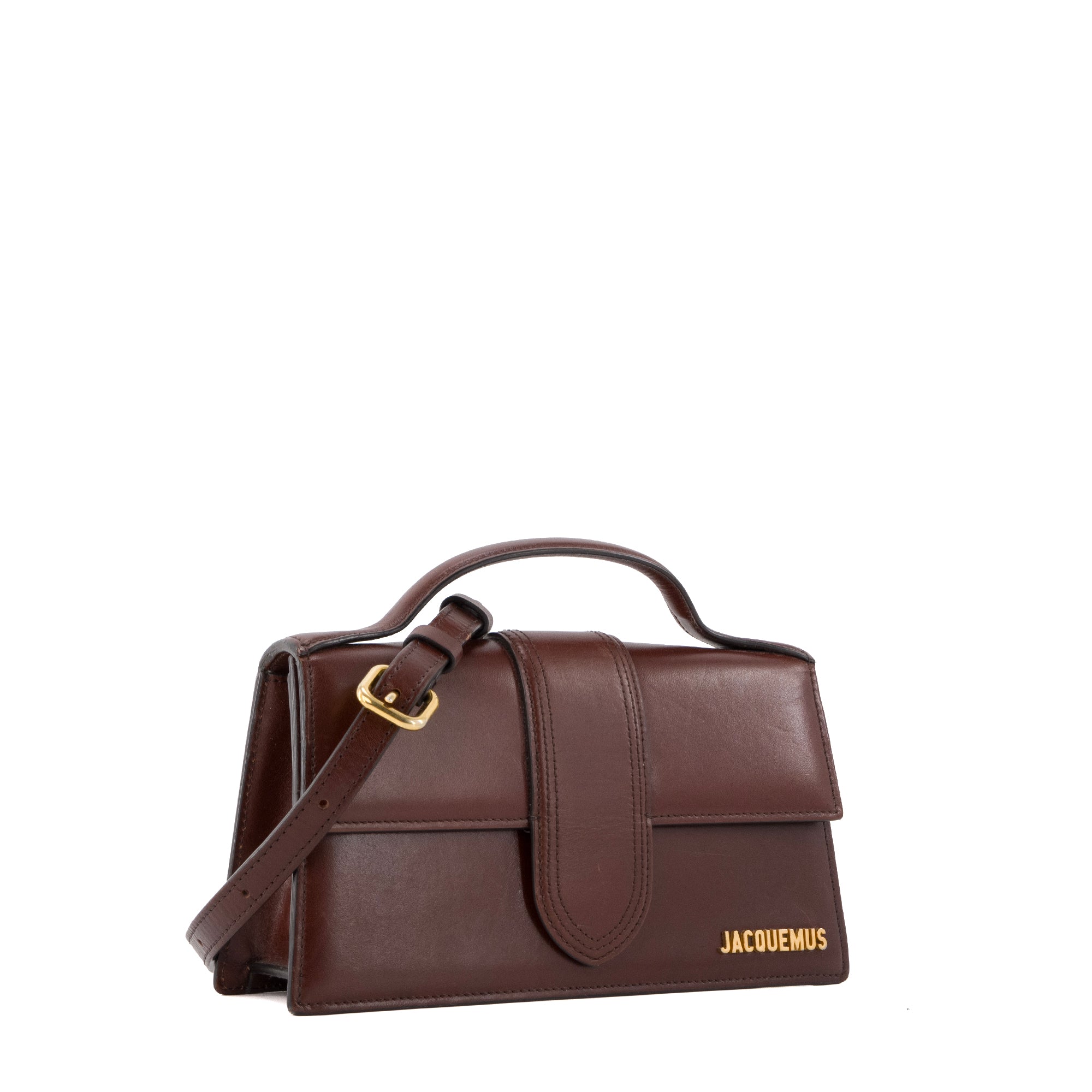 JACQUEMUS - Sac à bandoulière Le Grand Bambino Jacquemus en cuir bordeaux