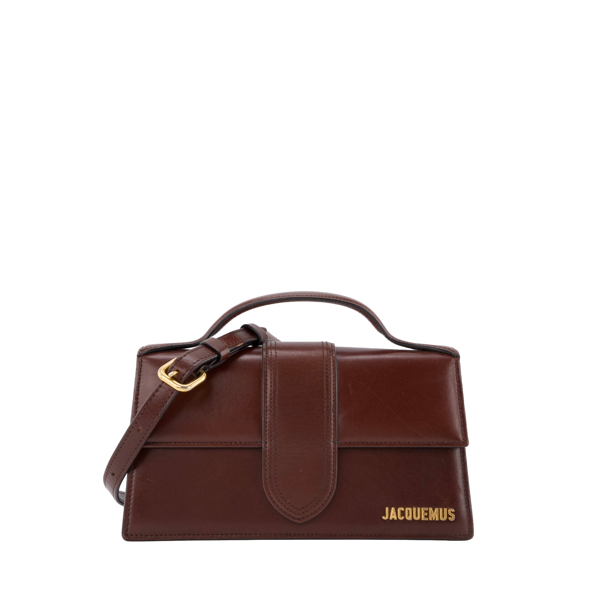 JACQUEMUS - Sac à bandoulière Le Grand Bambino Jacquemus en cuir bordeaux
