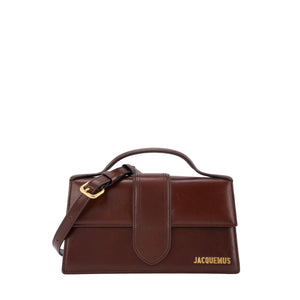 JACQUEMUS - Sac à bandoulière Le Grand Bambino Jacquemus en cuir bordeaux