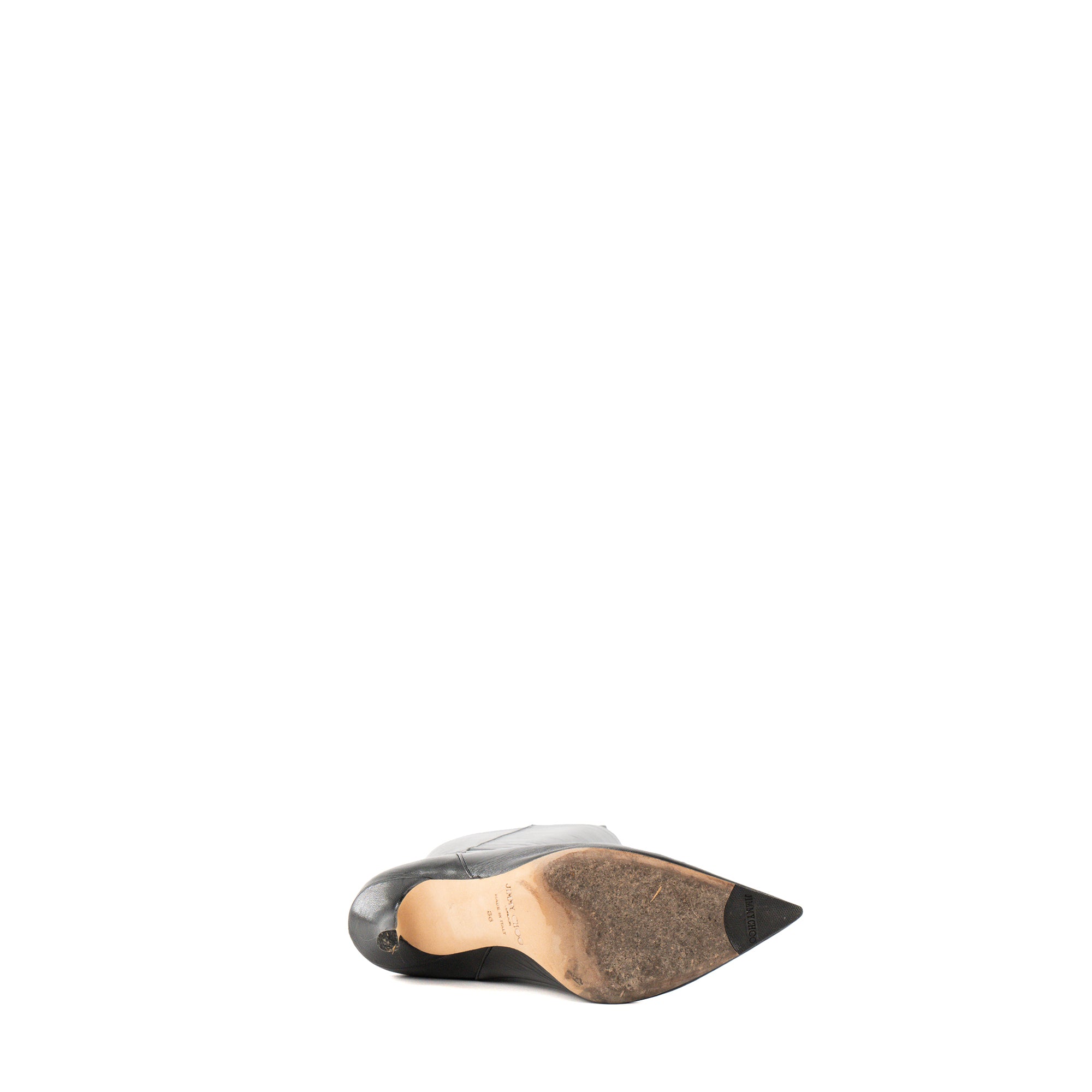 JIMMY CHOO - Bottes Jimmy Choo en cuir lisse noir (T36)