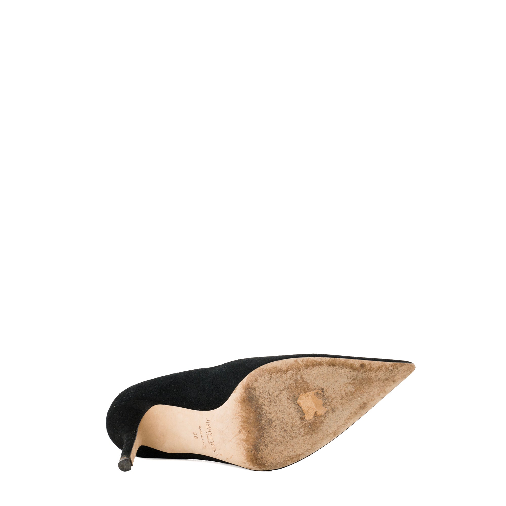 JIMMY CHOO - Escarpins Agnes Jimmy Choo en suède noir (T38)