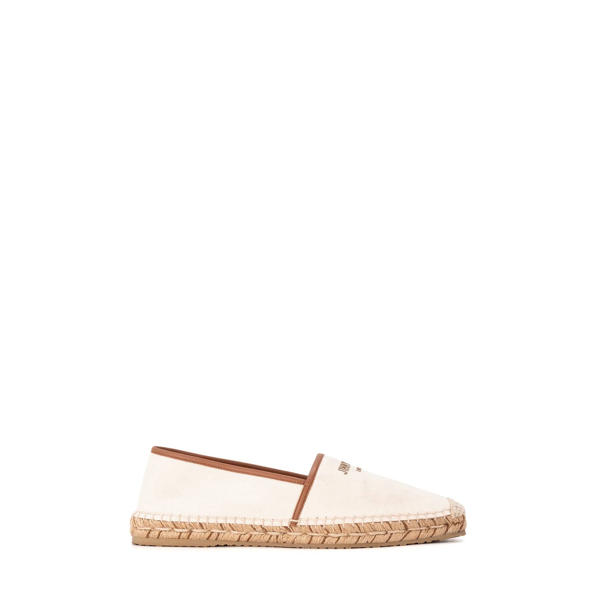 JIMMY CHOO - Espadrilles Jimmy Choo en toile et raphia beige (T41)