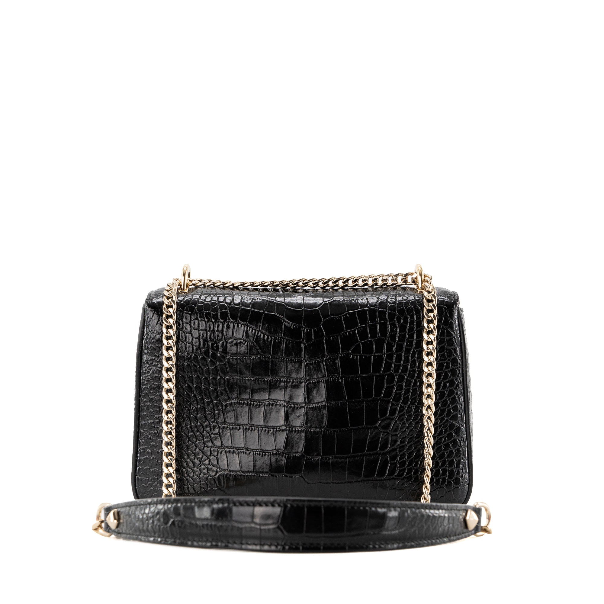 JIMMY CHOO - Sac à bandoulière Palace Jimmy Choo en cuir embossé noir