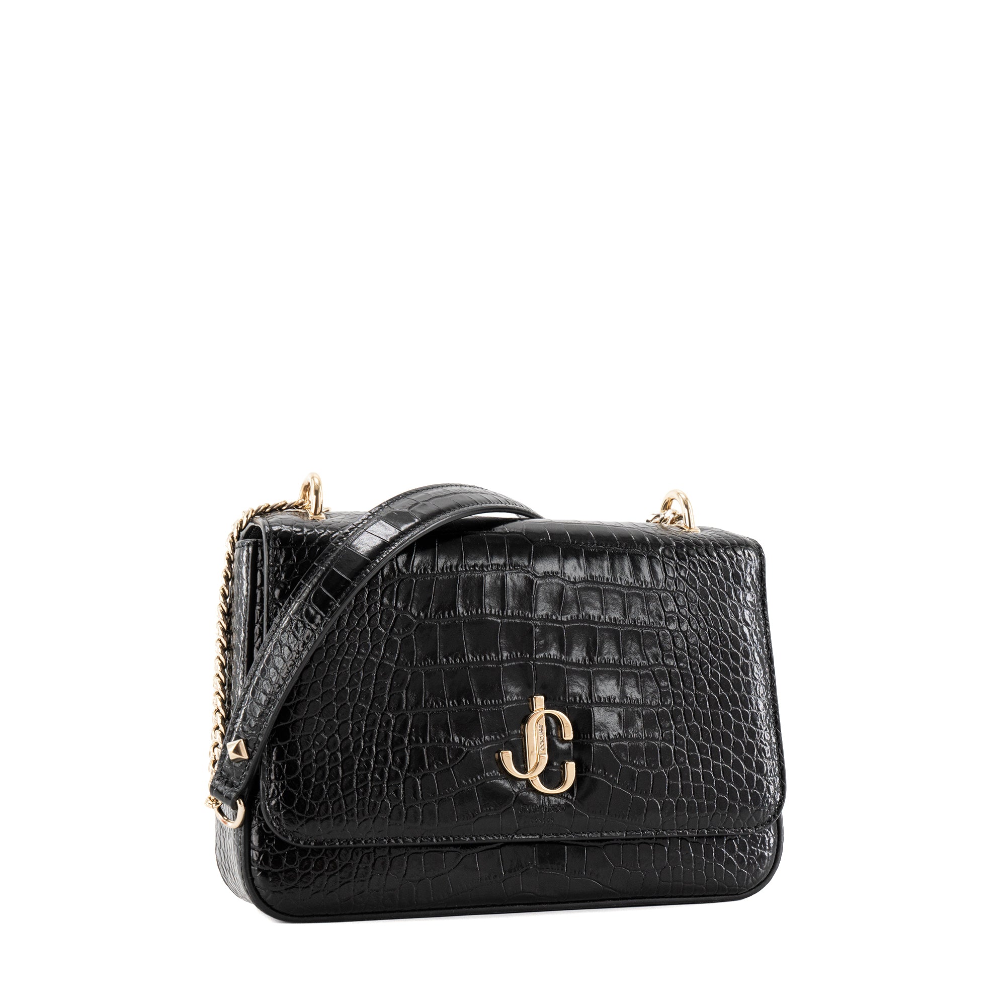 JIMMY CHOO - Sac à bandoulière Palace Jimmy Choo en cuir embossé noir